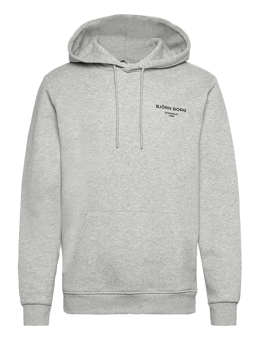 Björn Borg - BORG ESSENTIAL 1 HOODIE - tops - light grey melange - 1