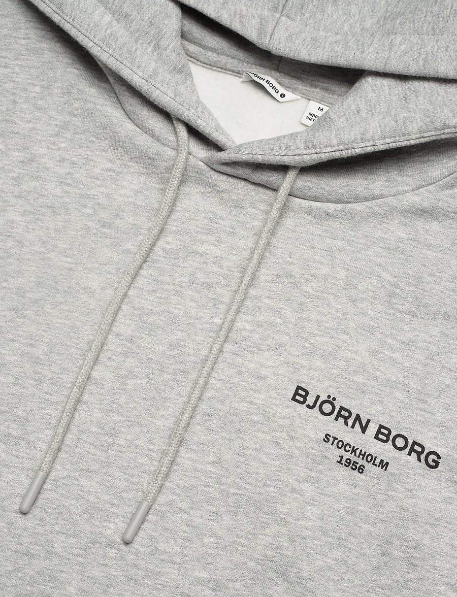Björn Borg - BORG ESSENTIAL 1 HOODIE - tops - light grey melange - 5
