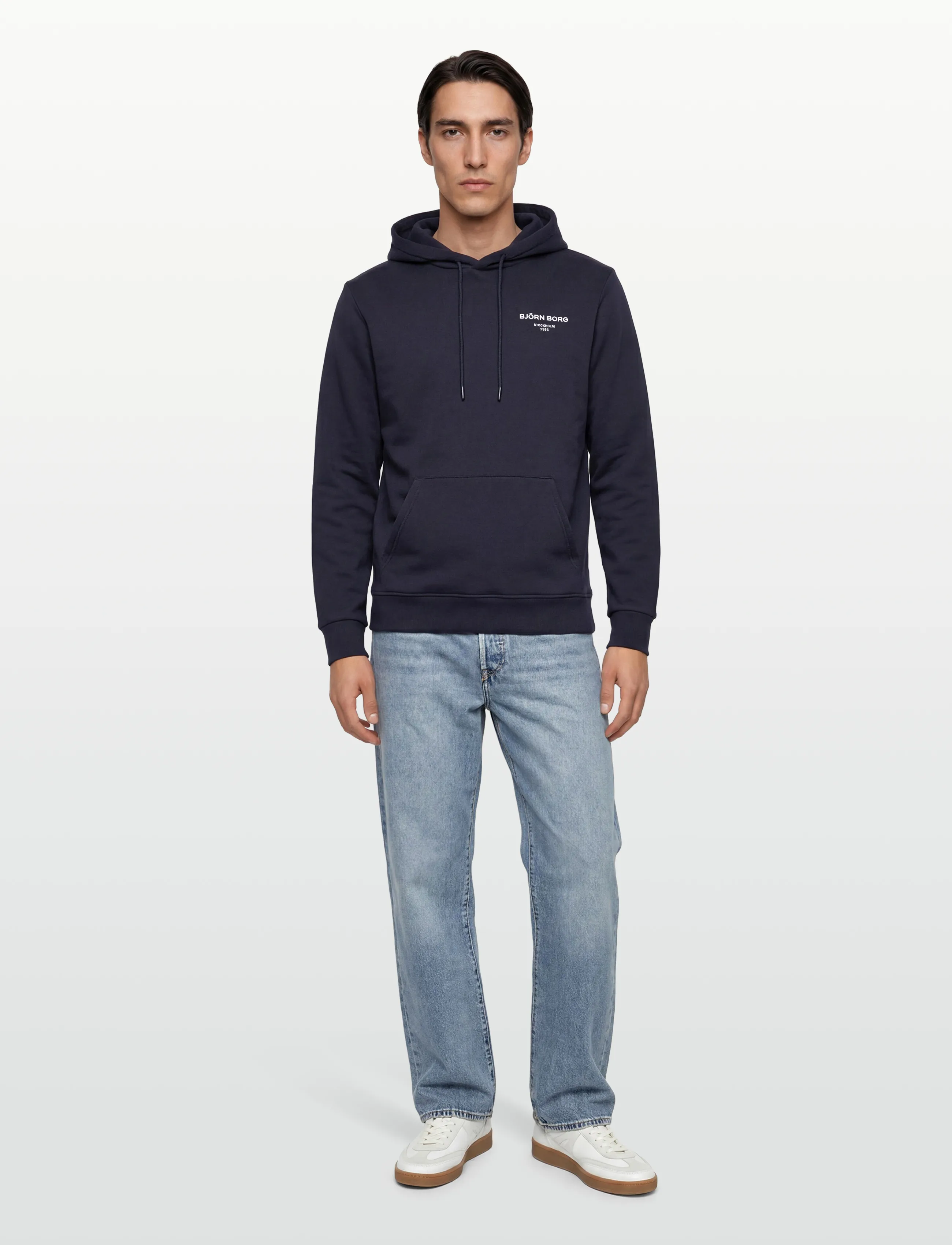Björn Borg Borg Essential 1 Hoodie, M, Navy, Sport Sweatshirts & Hoodies > Sport Hoodies, Herre