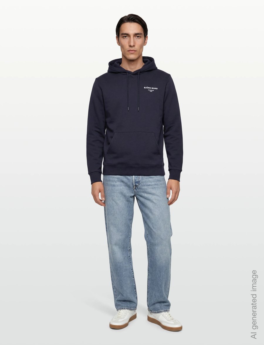 Björn Borg - BORG ESSENTIAL 1 HOODIE - toppar - night sky - 0