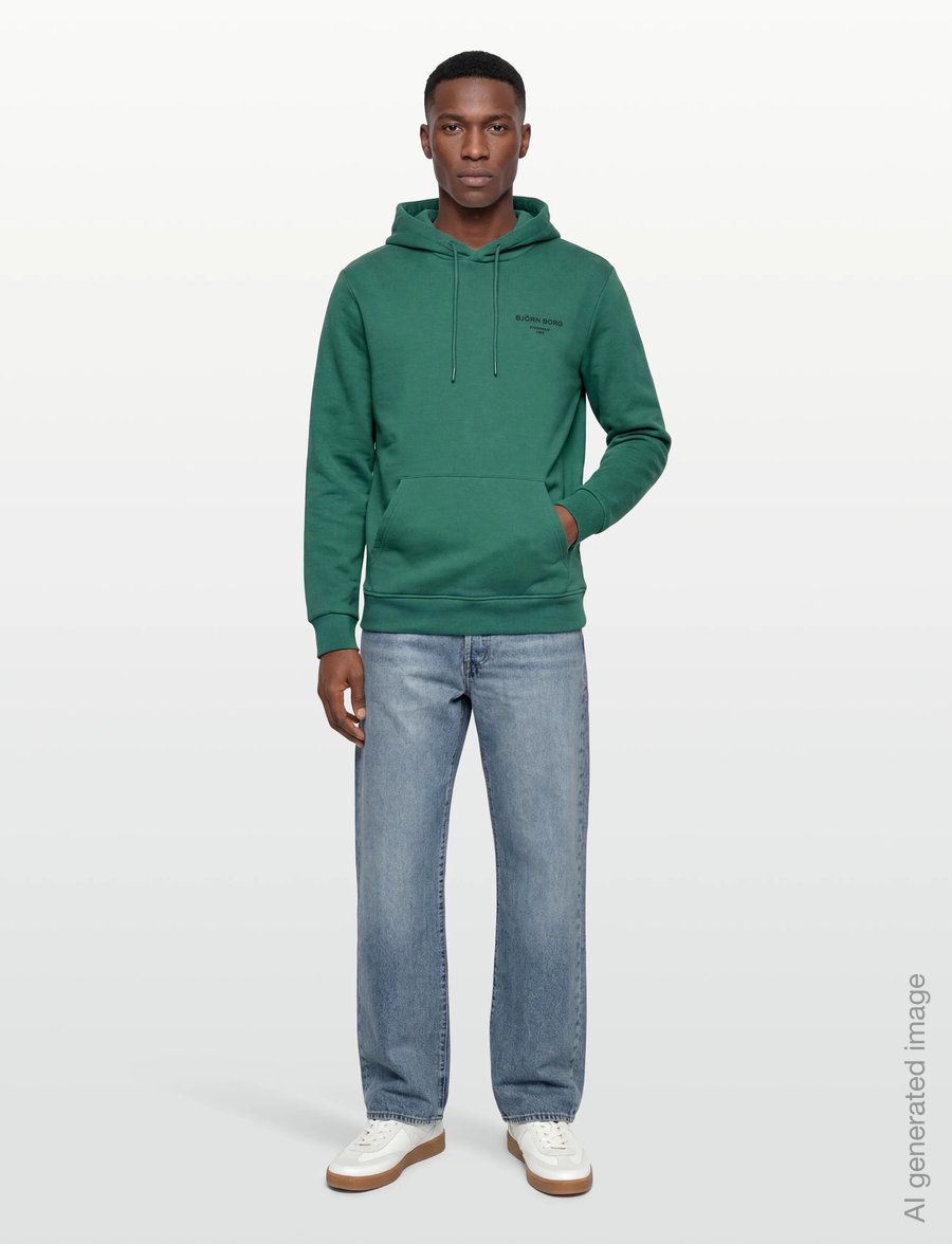 Björn Borg - BORG ESSENTIAL 1 HOODIE - overdele - posy green - 0