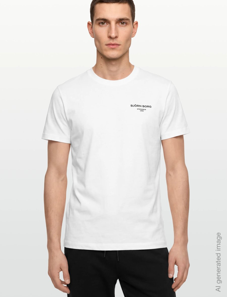 Björn Borg - BORG ESSENTIAL 1 T-SHIRT - tops & t-shirts - brilliant white - 3