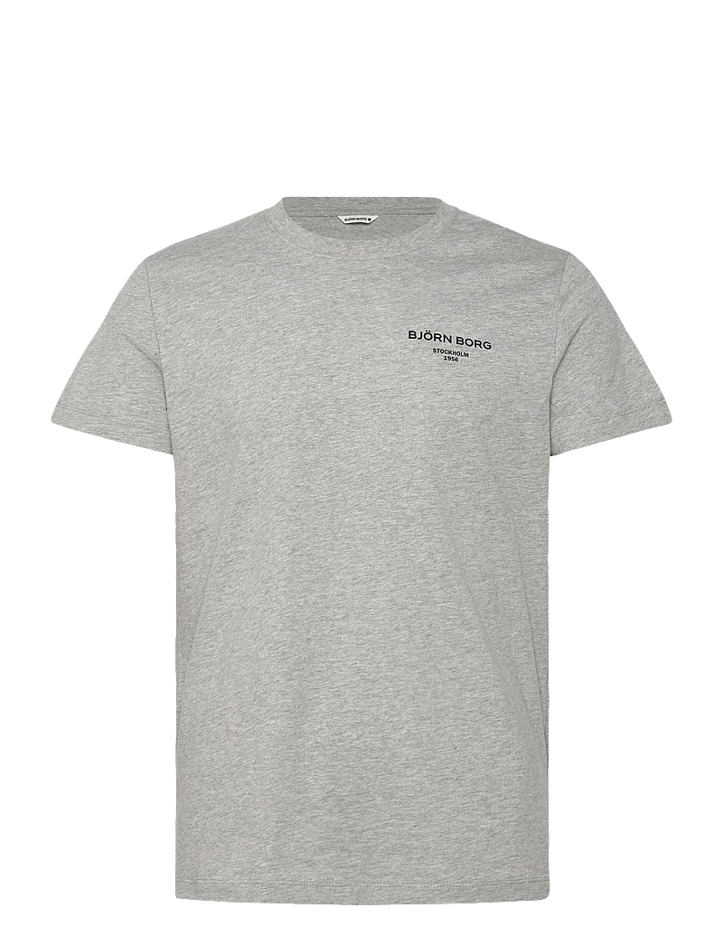 Björn Borg - BORG ESSENTIAL 1 T-SHIRT - alussärgid ja t-särgid - light grey melange - 0