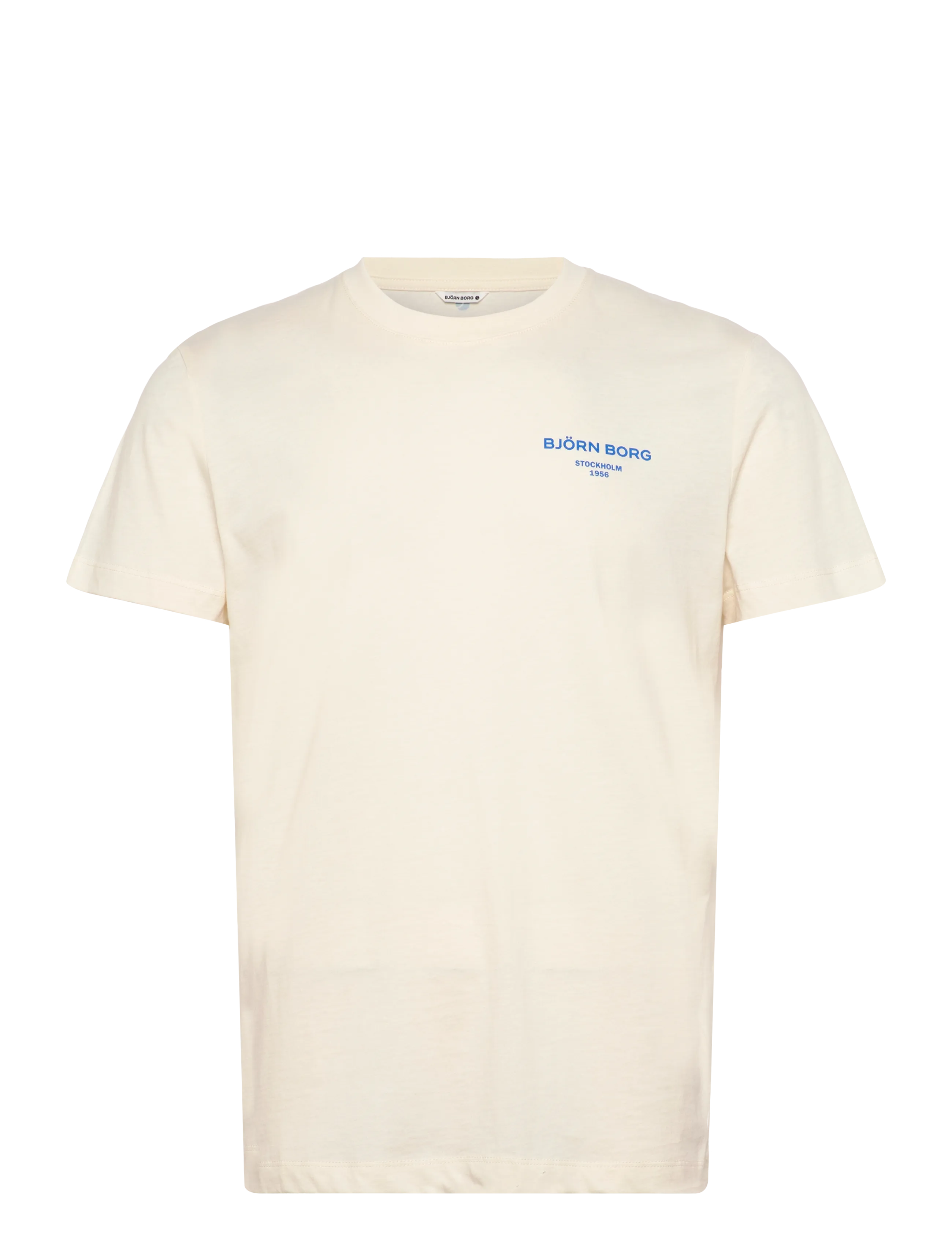 Björn Borg BORG ESSENTIAL 1 T-SHIRT - Kläder - TOFU / cream