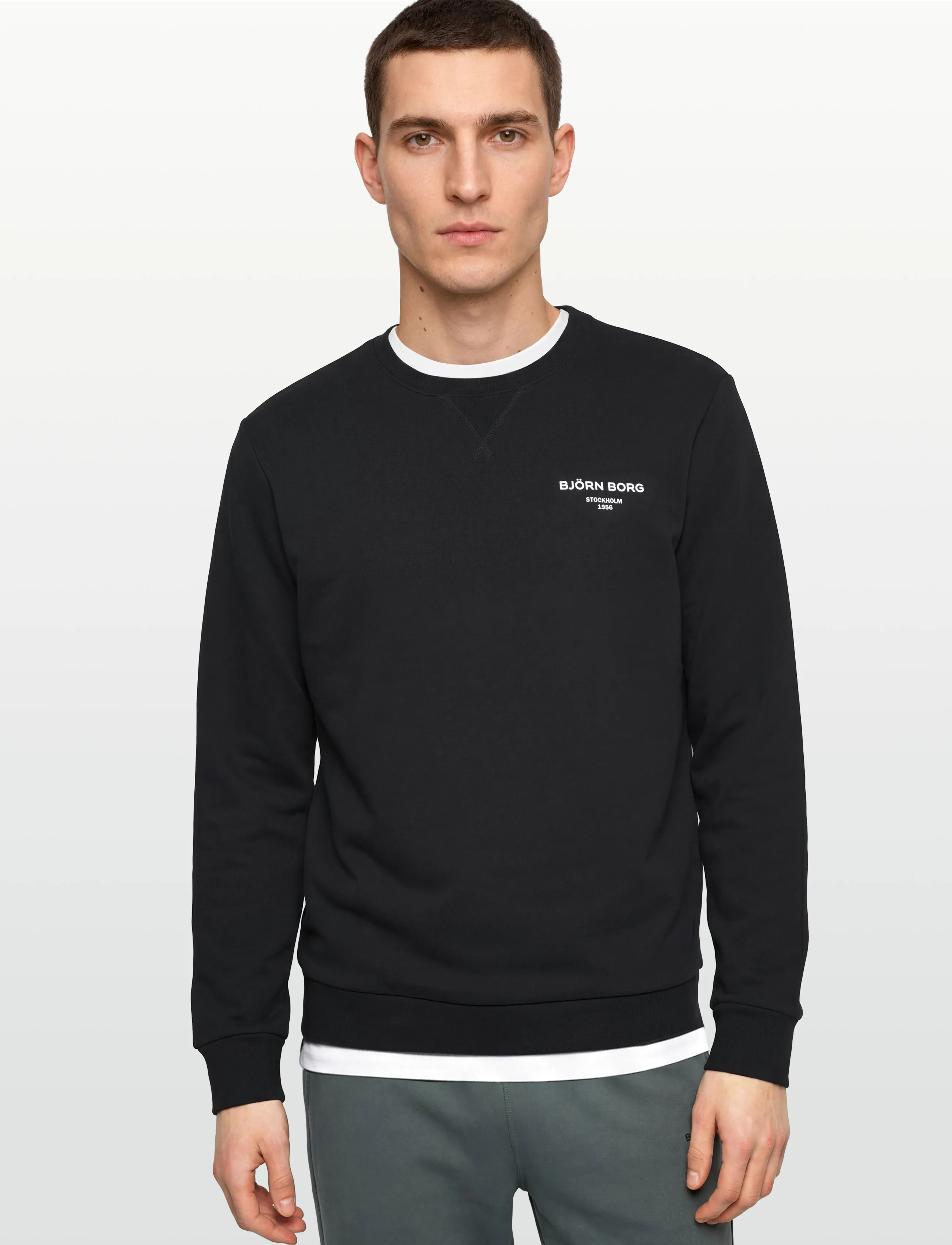 Björn Borg - BORG ESSENTIAL 1 SWEATSHIRT - oberteile - black beauty - 3