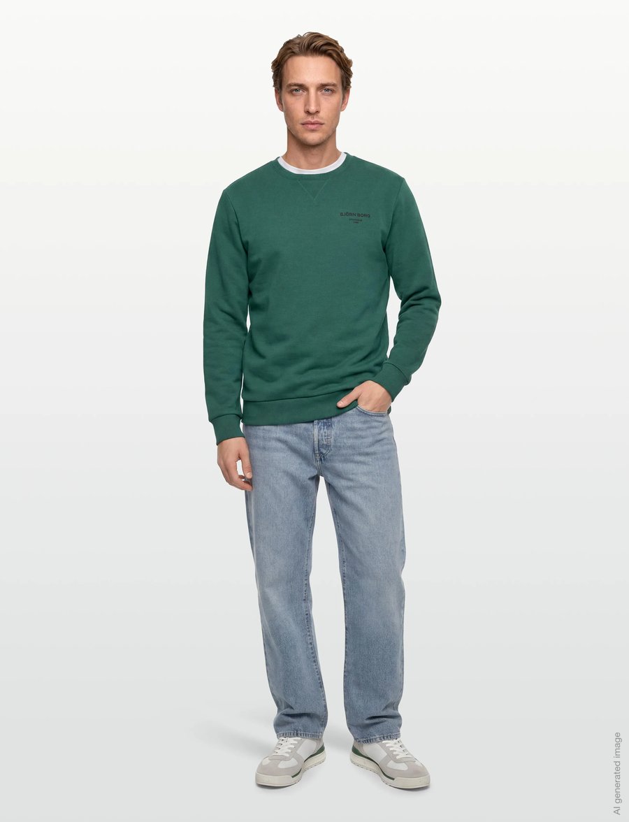 Björn Borg - BORG ESSENTIAL 1 SWEATSHIRT - oberteile - posy green - 0