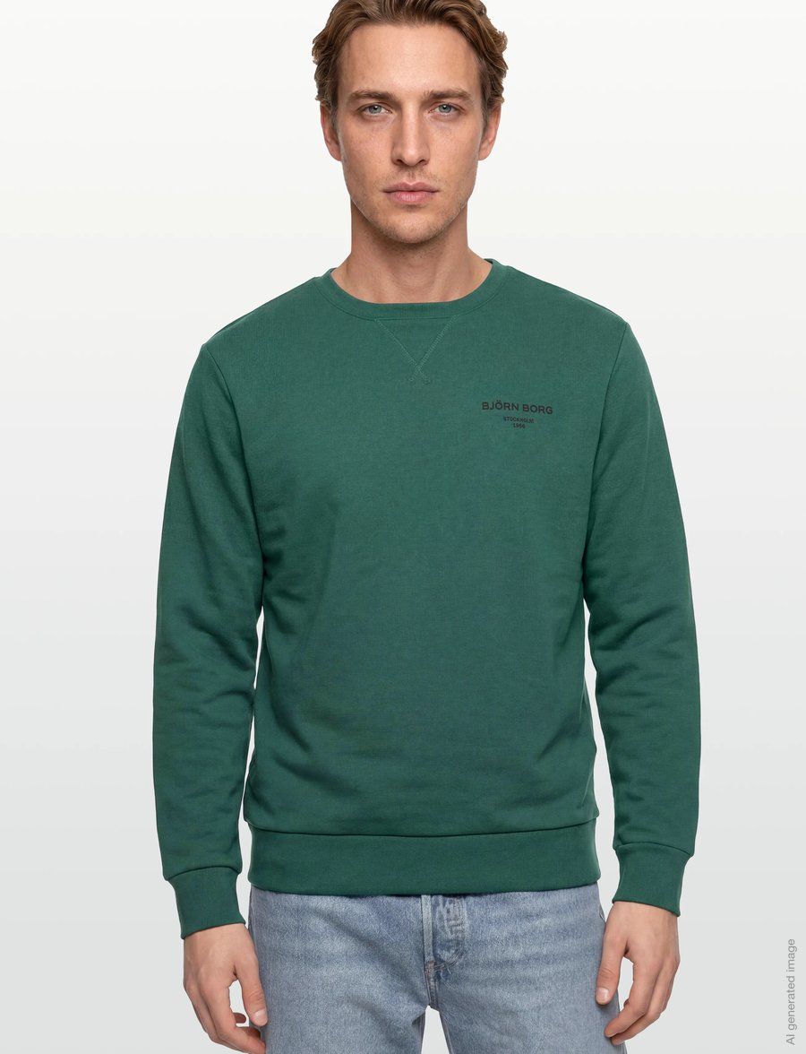 Björn Borg - BORG ESSENTIAL 1 SWEATSHIRT - oberteile - posy green - 3