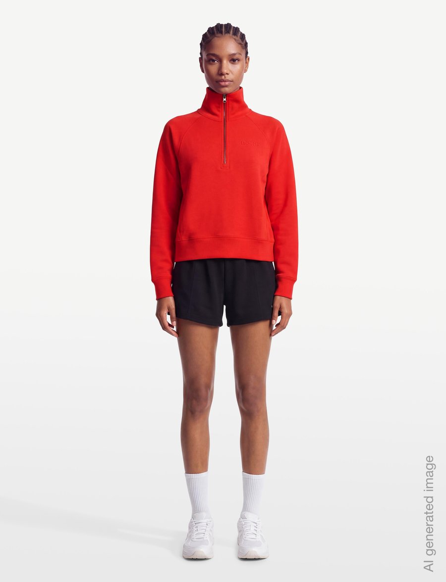 Björn Borg - STUDIO SOFT HALFZIP SWEATSHIRT - sweatshirts - flame scarlet - 0