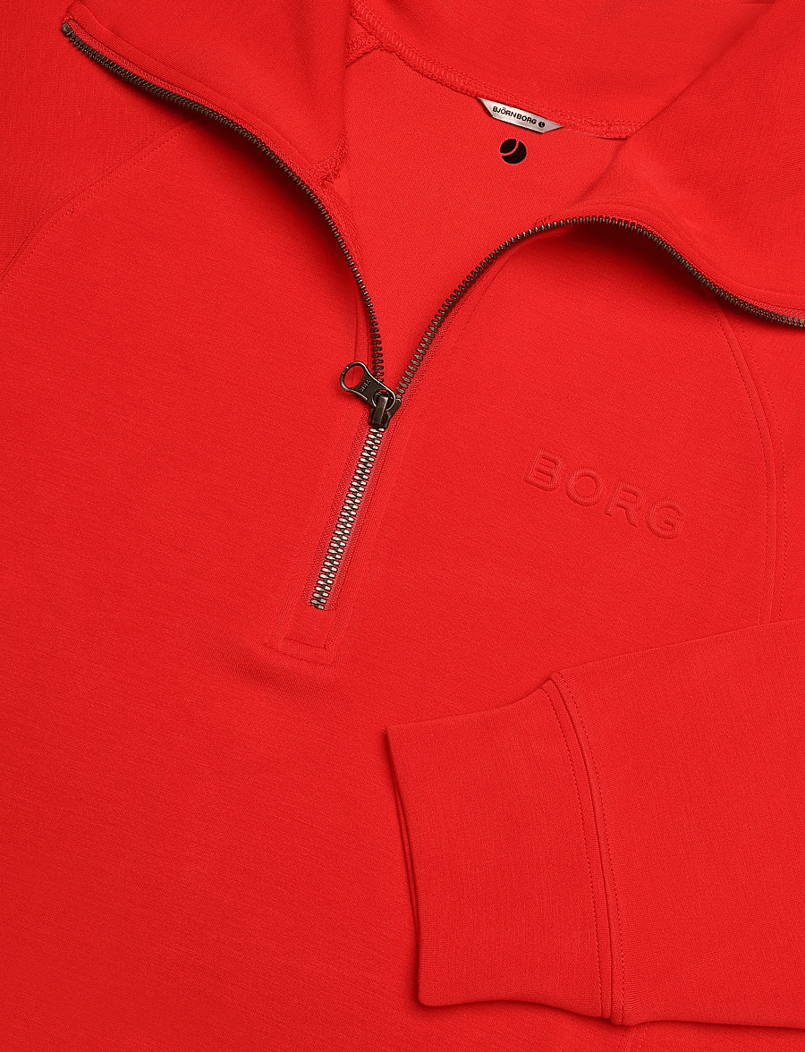 Björn Borg - STUDIO SOFT HALFZIP SWEATSHIRT - dressipluusid ja pusad - flame scarlet - 2