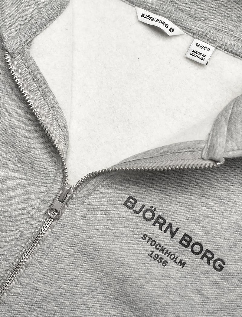 Björn Borg - BORG ESSENTIAL 1 ZIP HOODIE - kapuzenpullover - light grey melange - 2