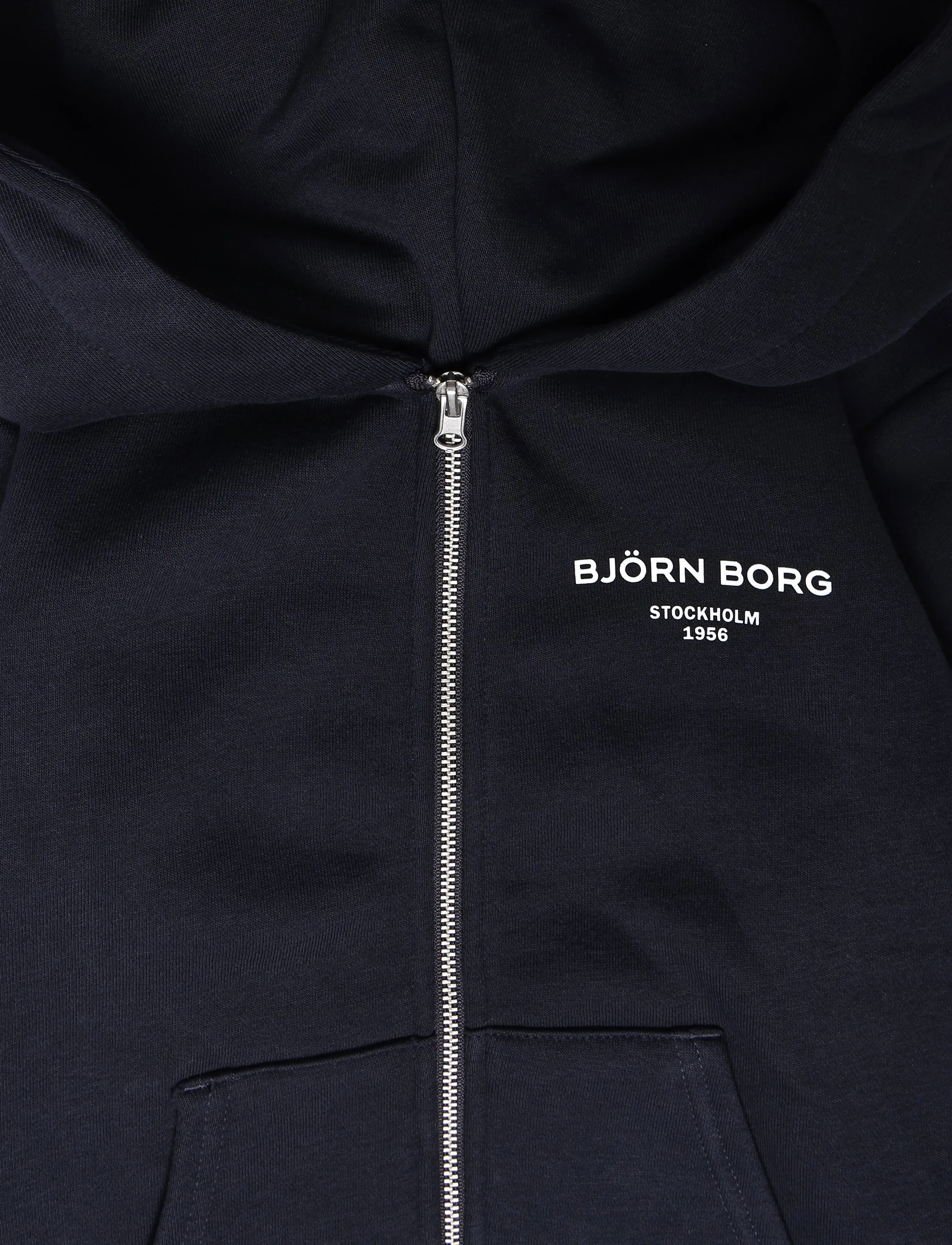 Björn Borg - BORG ESSENTIAL 1 ZIP HOODIE - kapuzenpullover - night sky - 2