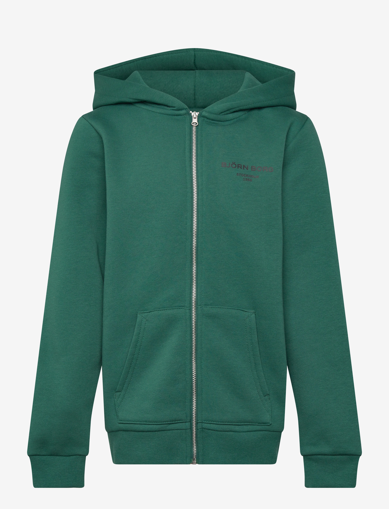 Björn Borg - BORG ESSENTIAL 1 ZIP HOODIE - hættetrøjer - posy green - 0