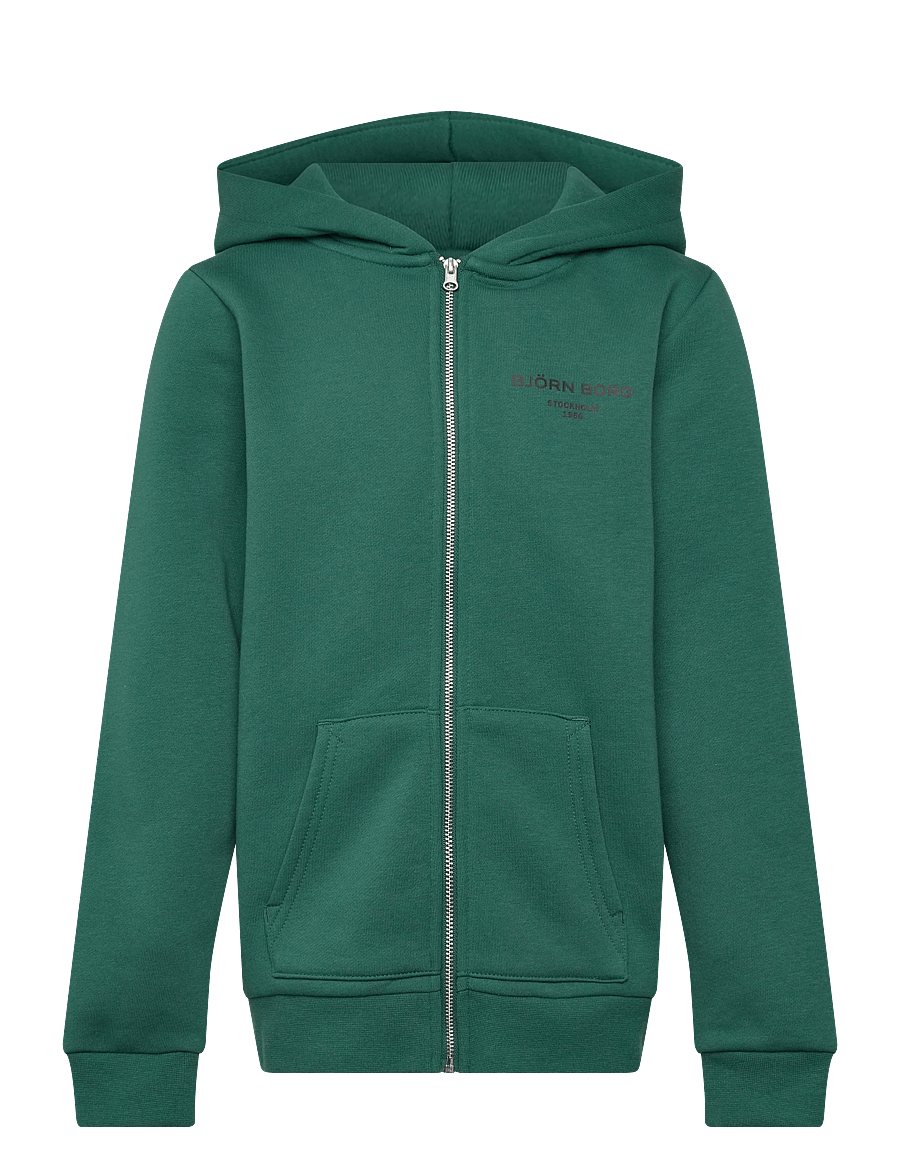 Björn Borg - BORG ESSENTIAL 1 ZIP HOODIE - kapuzenpullover - posy green - 0