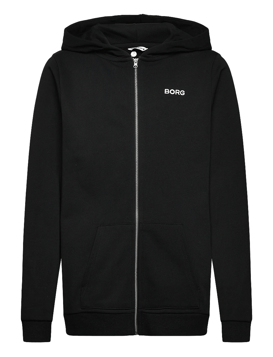 Björn Borg - BORG ESSENTIAL 4 ZIP HOODIE - kapuzenpullover - black beauty - 0