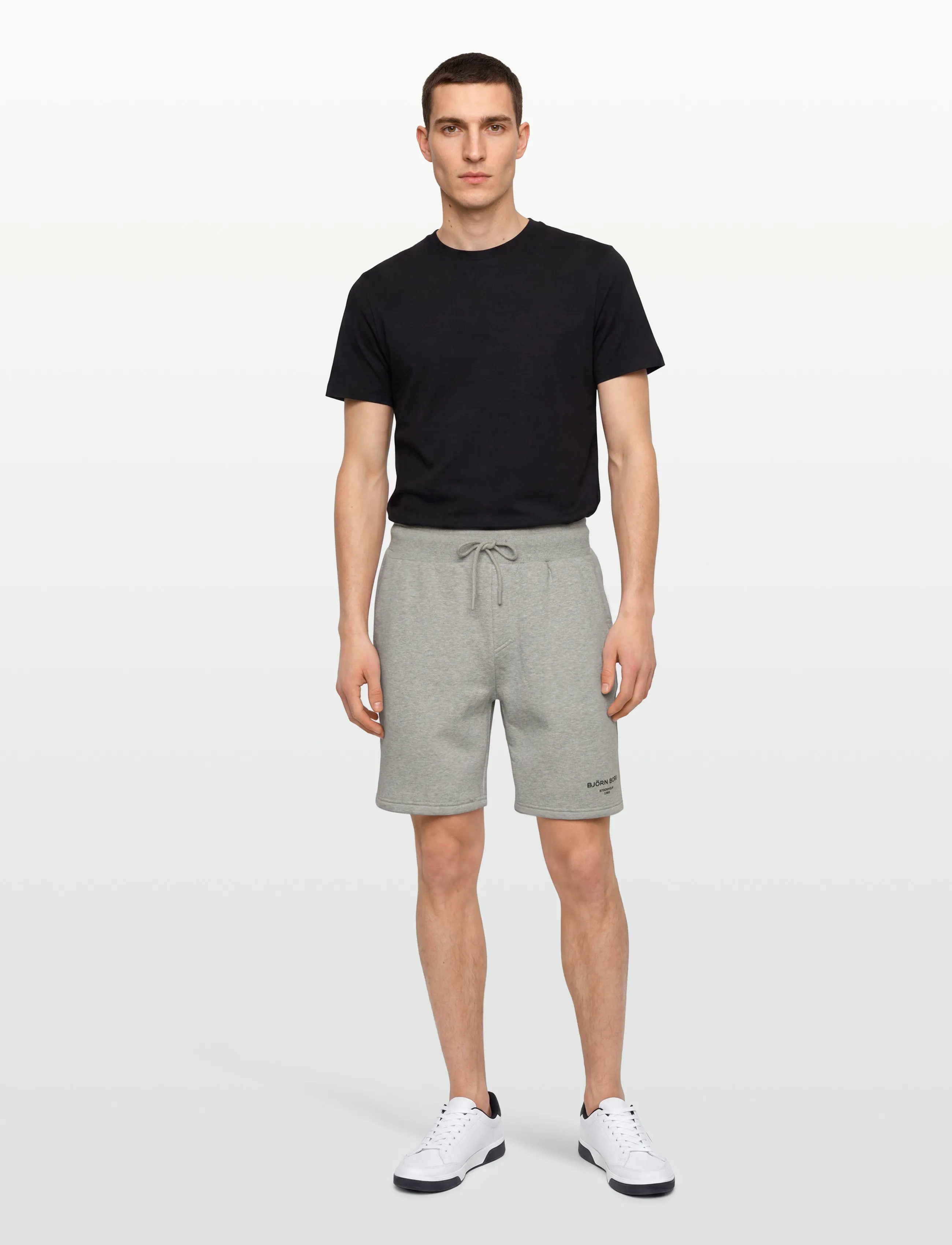 Björn Borg - BORG ESSENTIAL 1 SWEATSHORTS - sweatshorts - light grey melange - 0