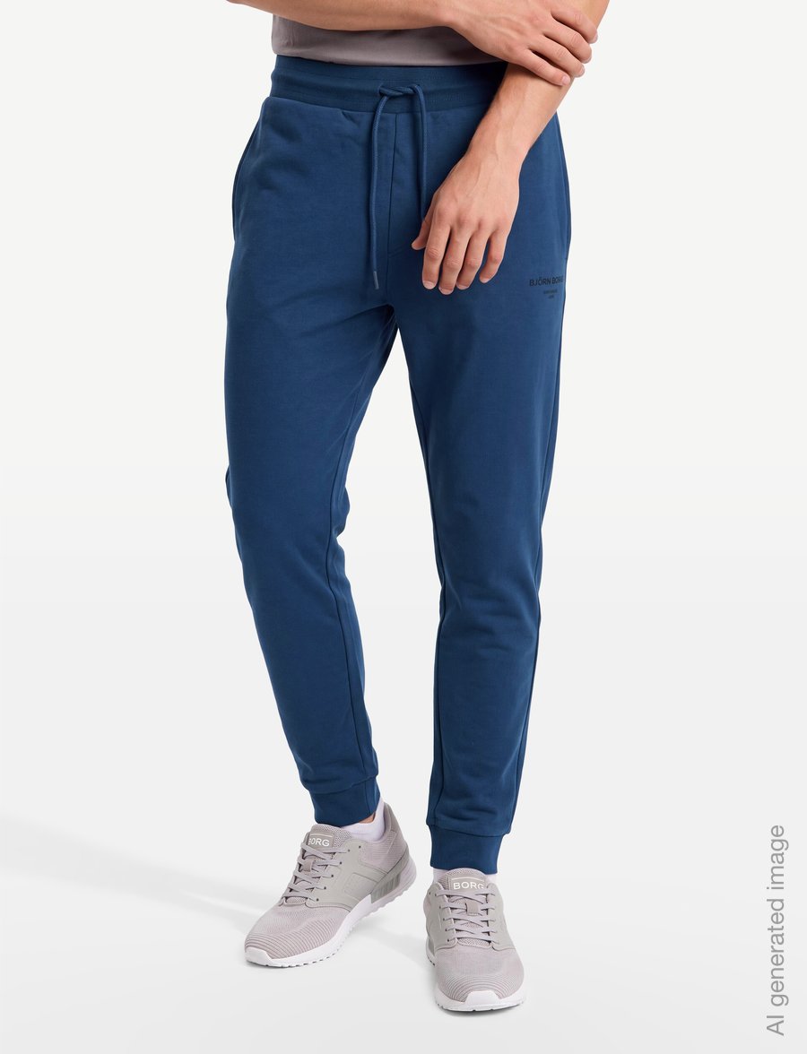 Björn Borg - BORG ESSENTIAL 1 TAPERED SWEATPANTS - bukser - estate blue - 3