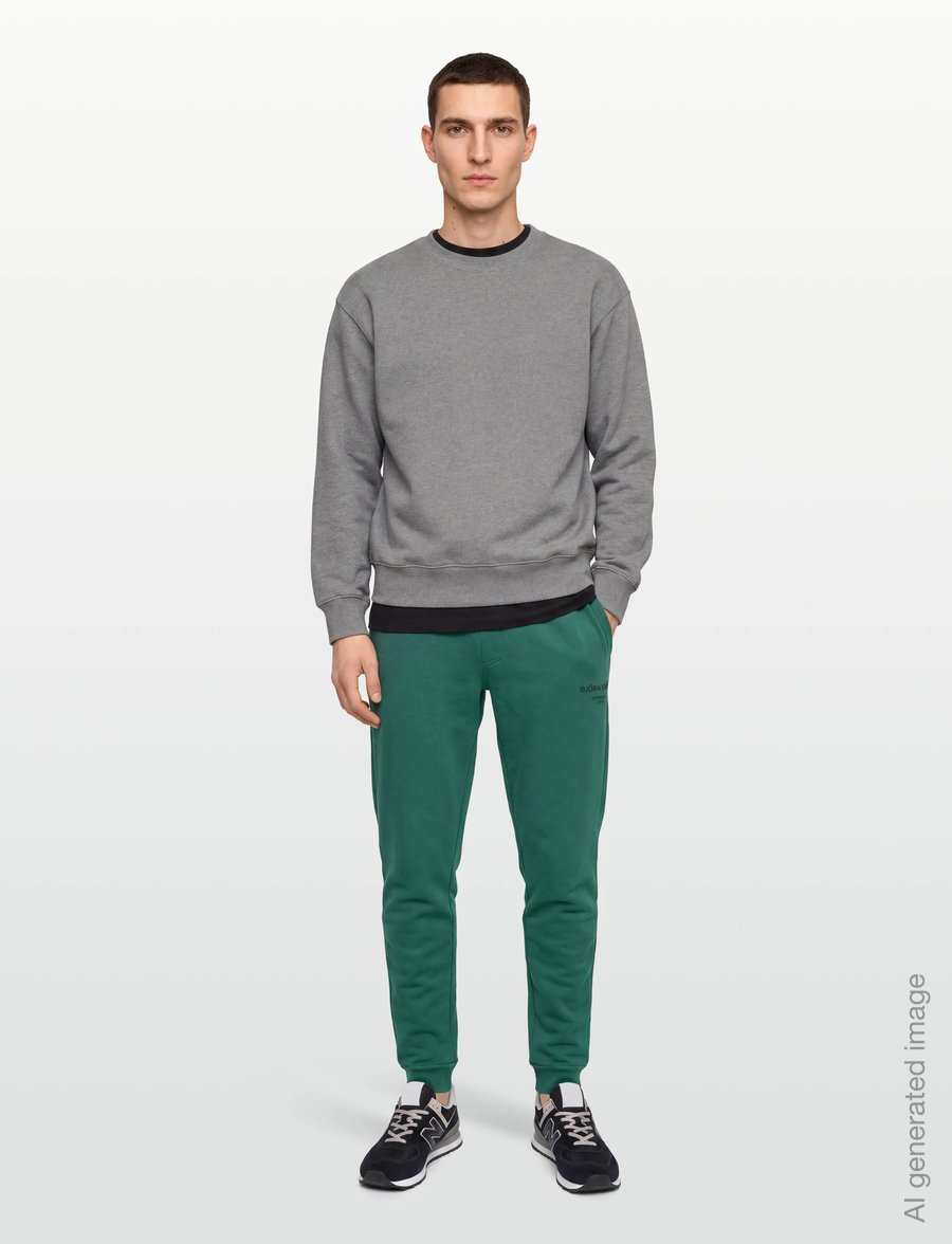 Björn Borg - BORG ESSENTIAL 1 TAPERED SWEATPANTS - bukser - posy green - 0