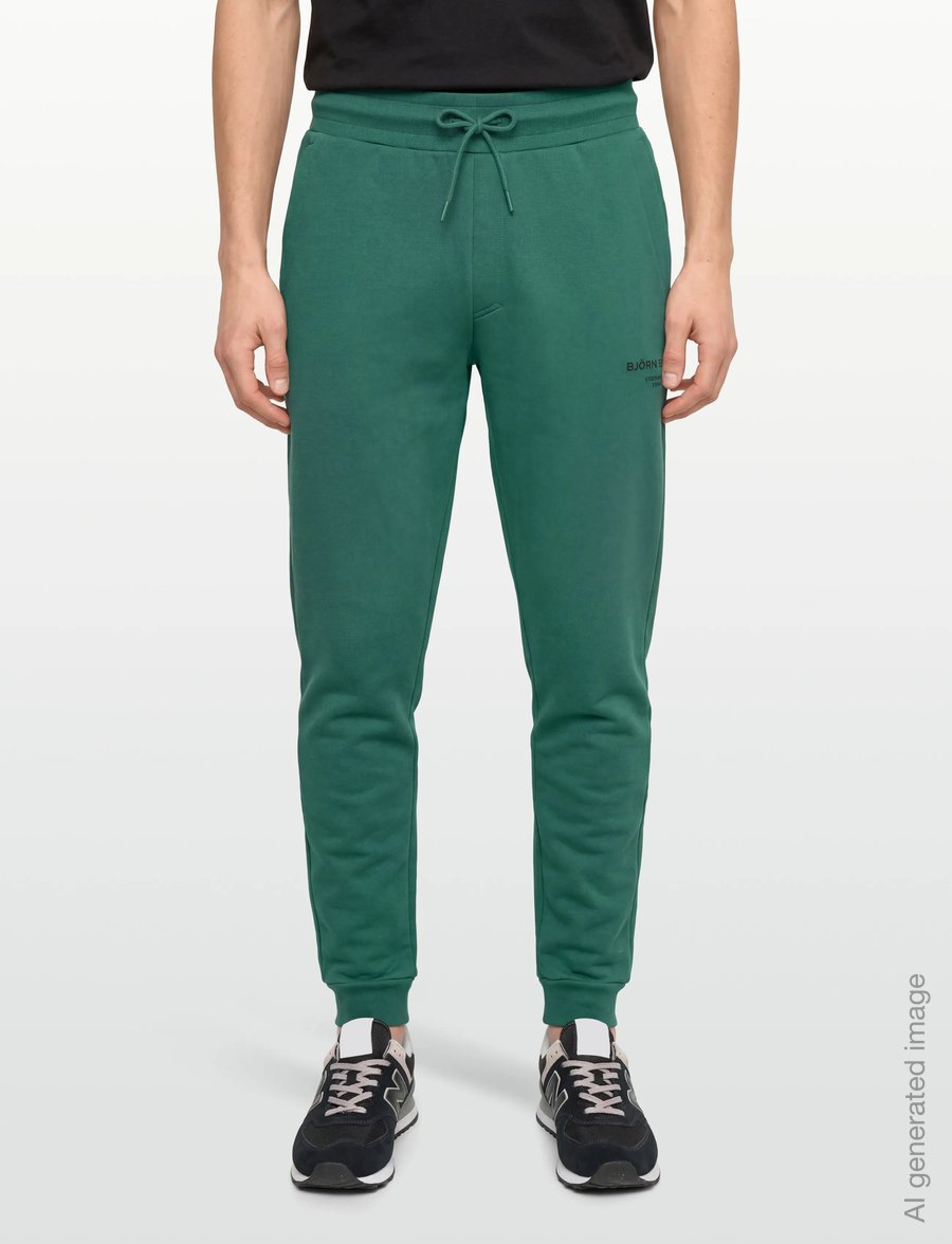 Björn Borg - BORG ESSENTIAL 1 TAPERED SWEATPANTS - bukser - posy green - 3