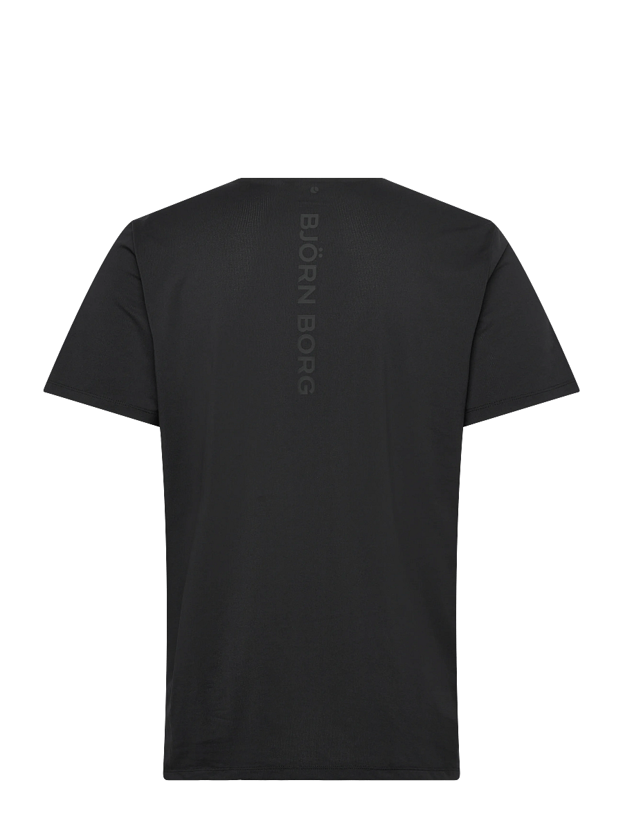 Björn Borg - BORG FEATHER T-SHIRT - tops & t-shirts - black beauty - 1