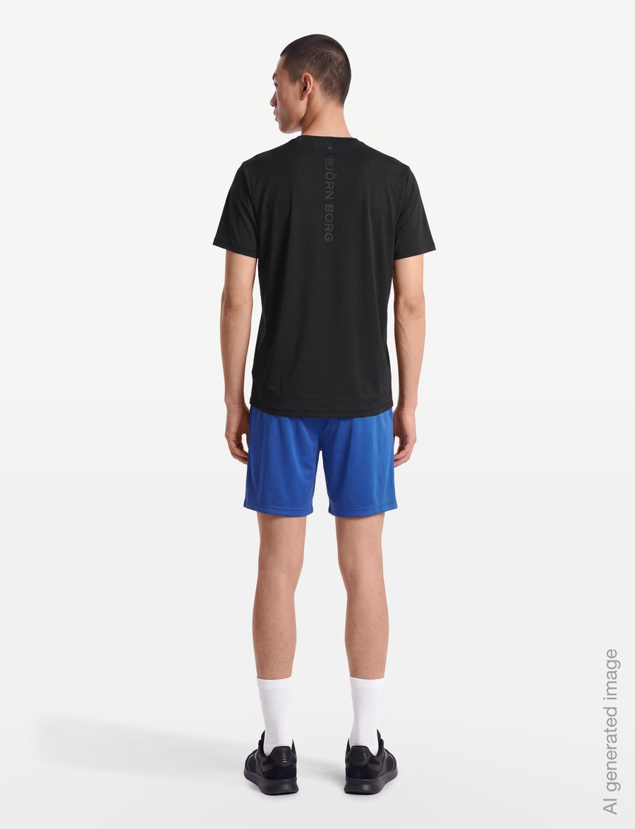Björn Borg - BORG FEATHER T-SHIRT - alussärgid ja t-särgid - black beauty - 4