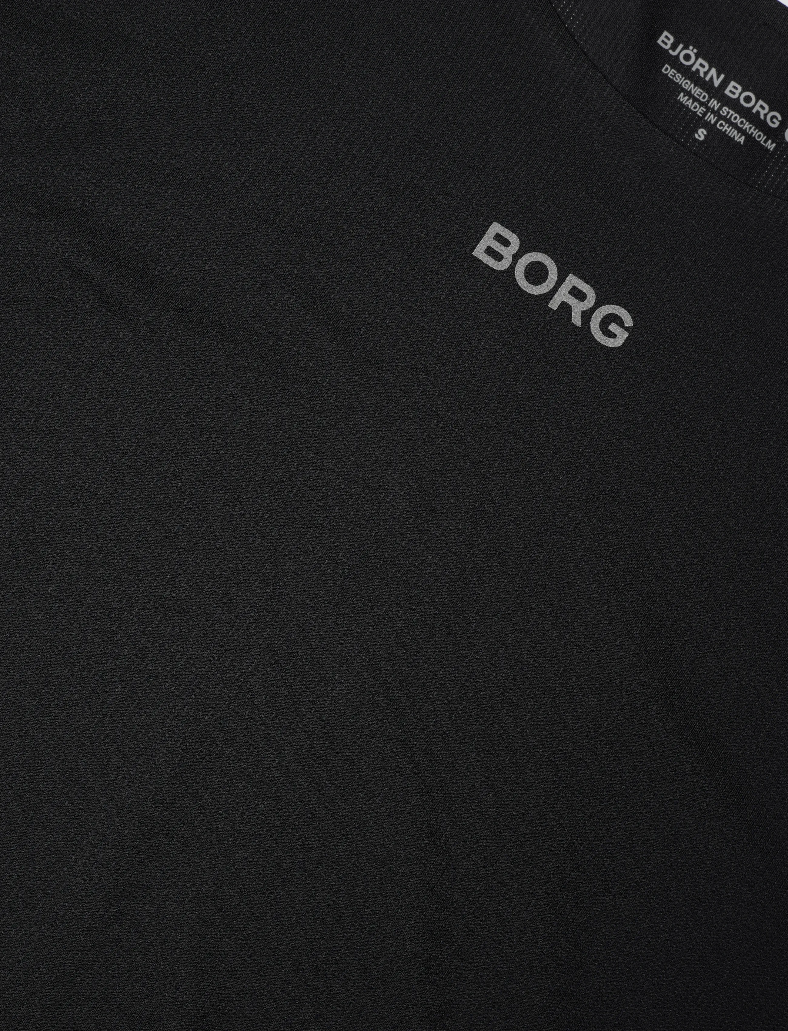 Björn Borg - BORG PERFORMANCE FEATHER T-SHIRT - topy sportowe - black beauty - 2