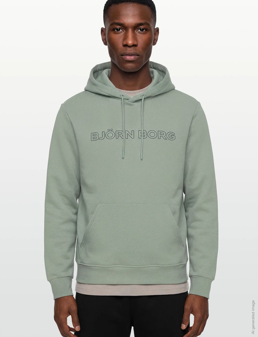 Björn Borg - BORG ESSENTIAL 3 HOODIE - sweatshirts - slate gray - 3