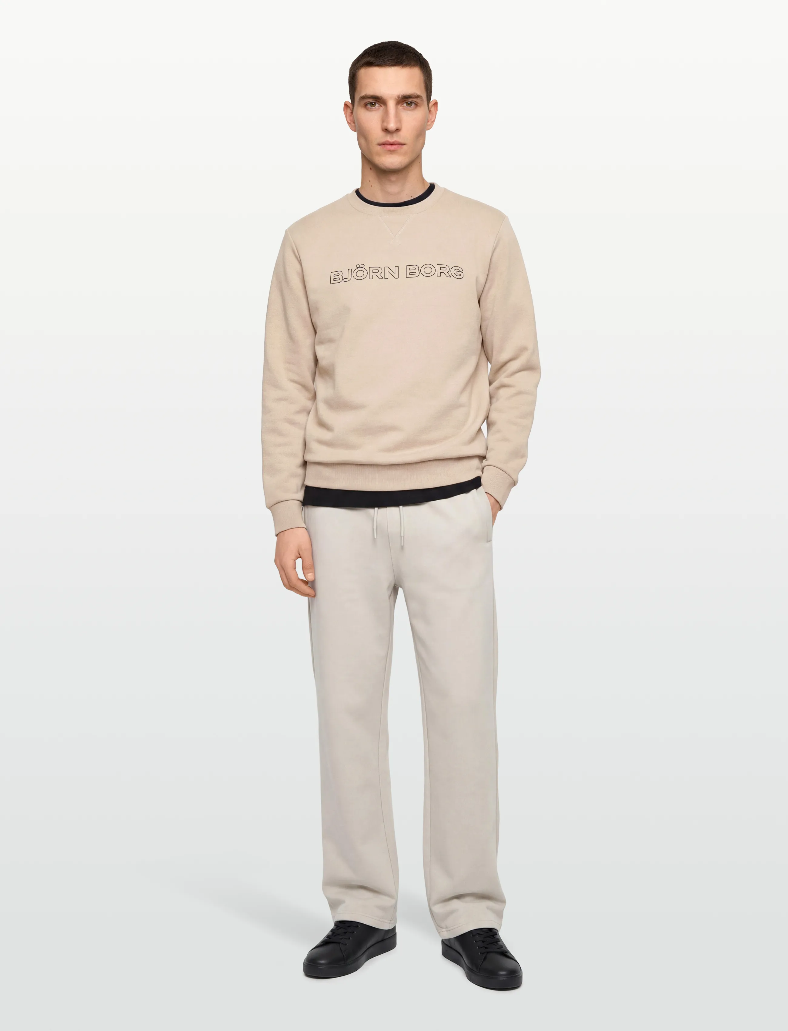 Björn Borg BORG ESSENTIAL 3 SWEATSHIRT - Kleidung - FEATHER GRAY / beige