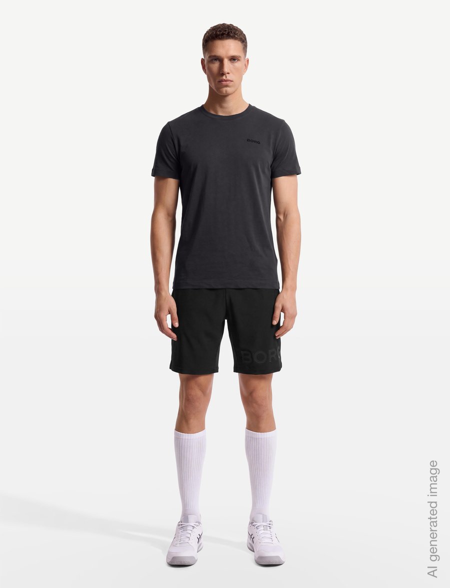 Björn Borg - BORG ESSENTIAL 4 T-SHIRT - alussärgid ja t-särgid - asphalt - 0