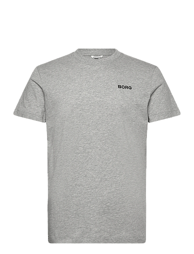 Björn Borg BORG ESSENTIAL 4 T-SHIRT - Oberteile & T-Shirts - LIGHT GREY MELANGE / grey