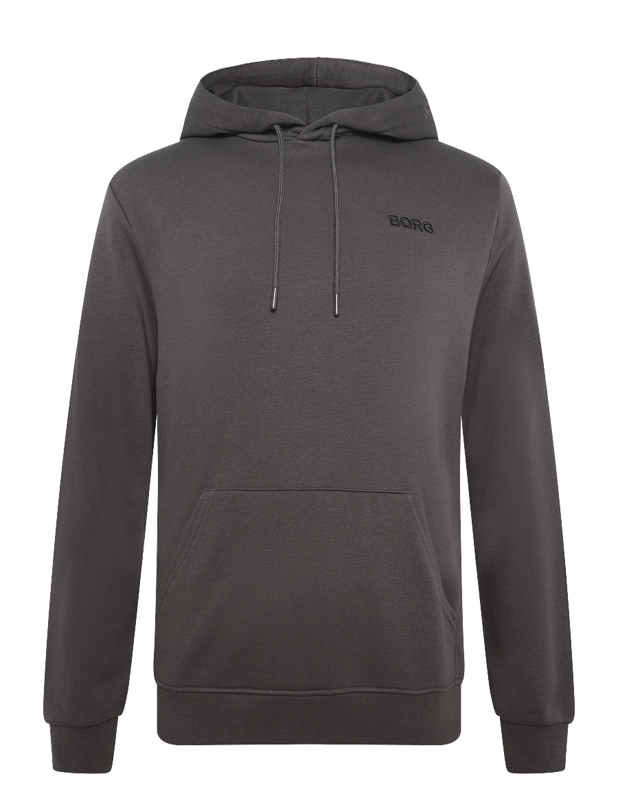 Björn Borg - BORG ESSENTIAL 4 HOODIE - huvtröjor - asphalt - 0