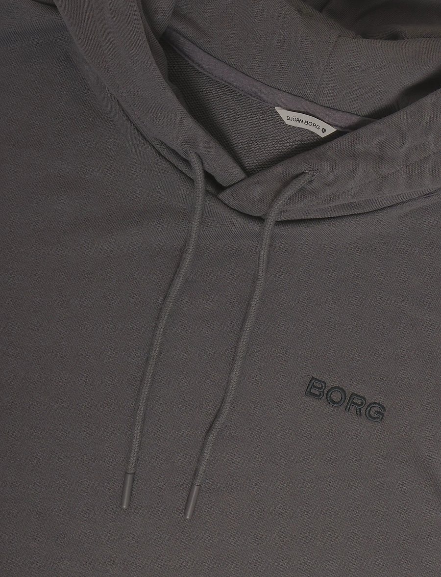 Björn Borg - BORG ESSENTIAL 4 HOODIE - huvtröjor - asphalt - 2