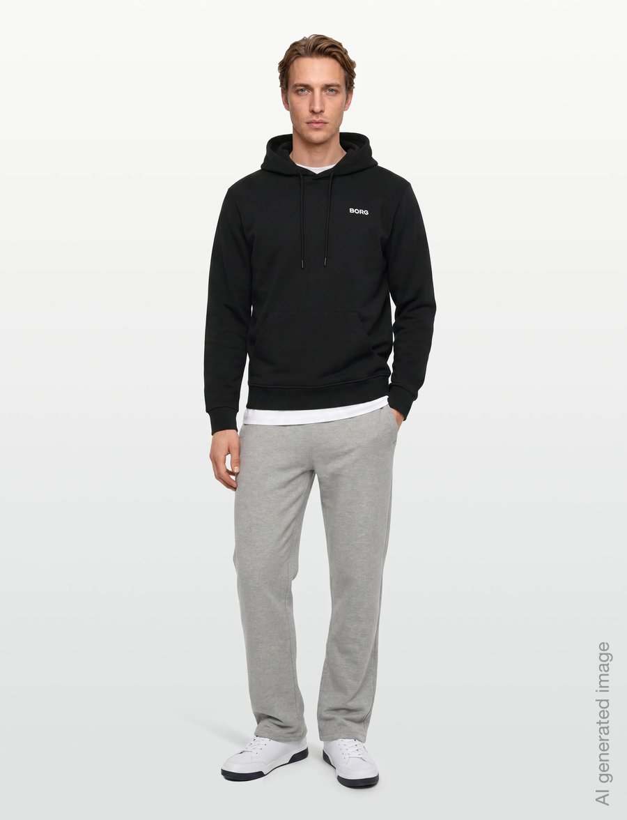 Björn Borg - BORG ESSENTIAL 4 HOODIE - tops - black beauty - 0