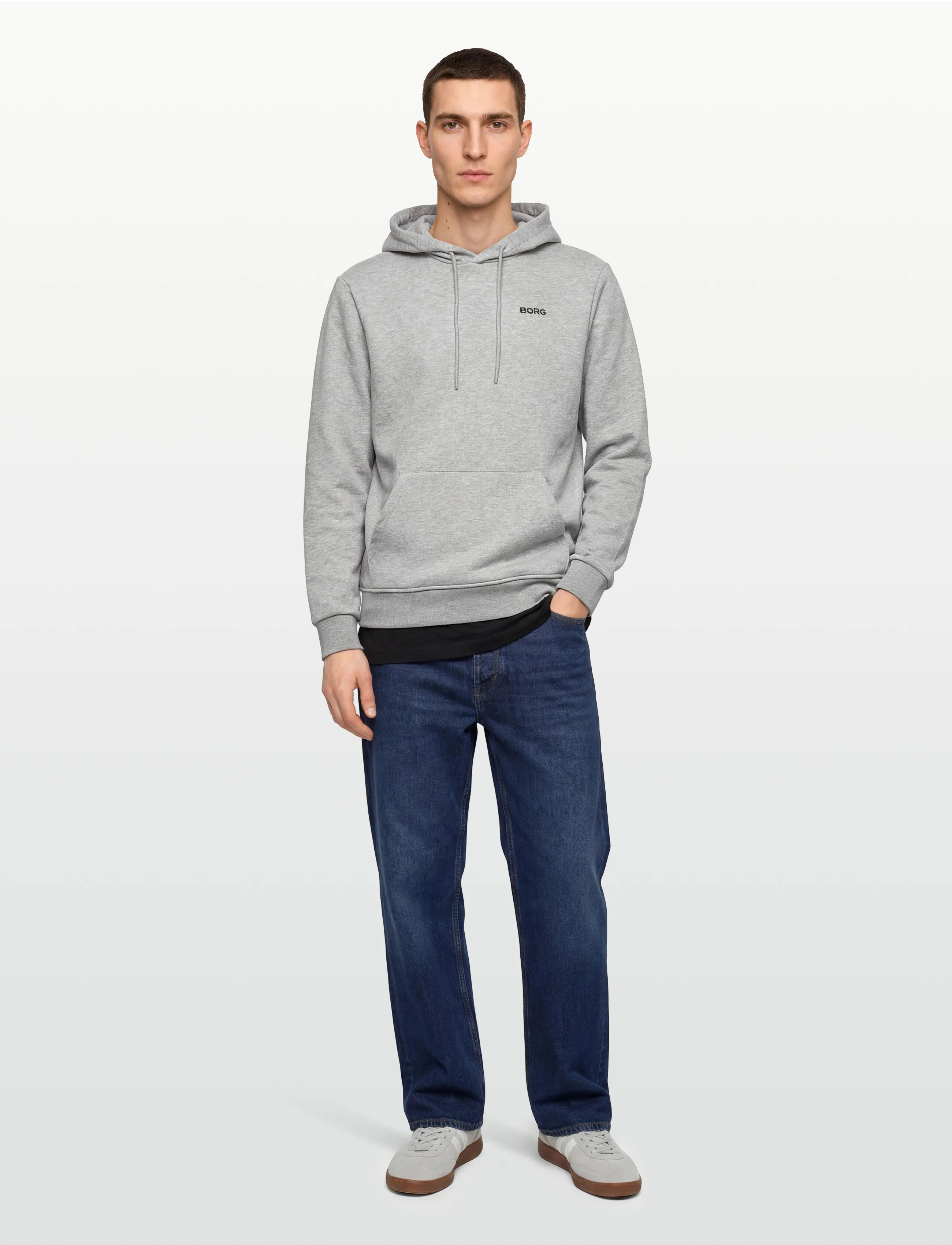Björn Borg Borg Essential 4 Hoodie, XXL, Grey, Sport Sweatshirts & Hoodies > Sport Hoodies, Herre