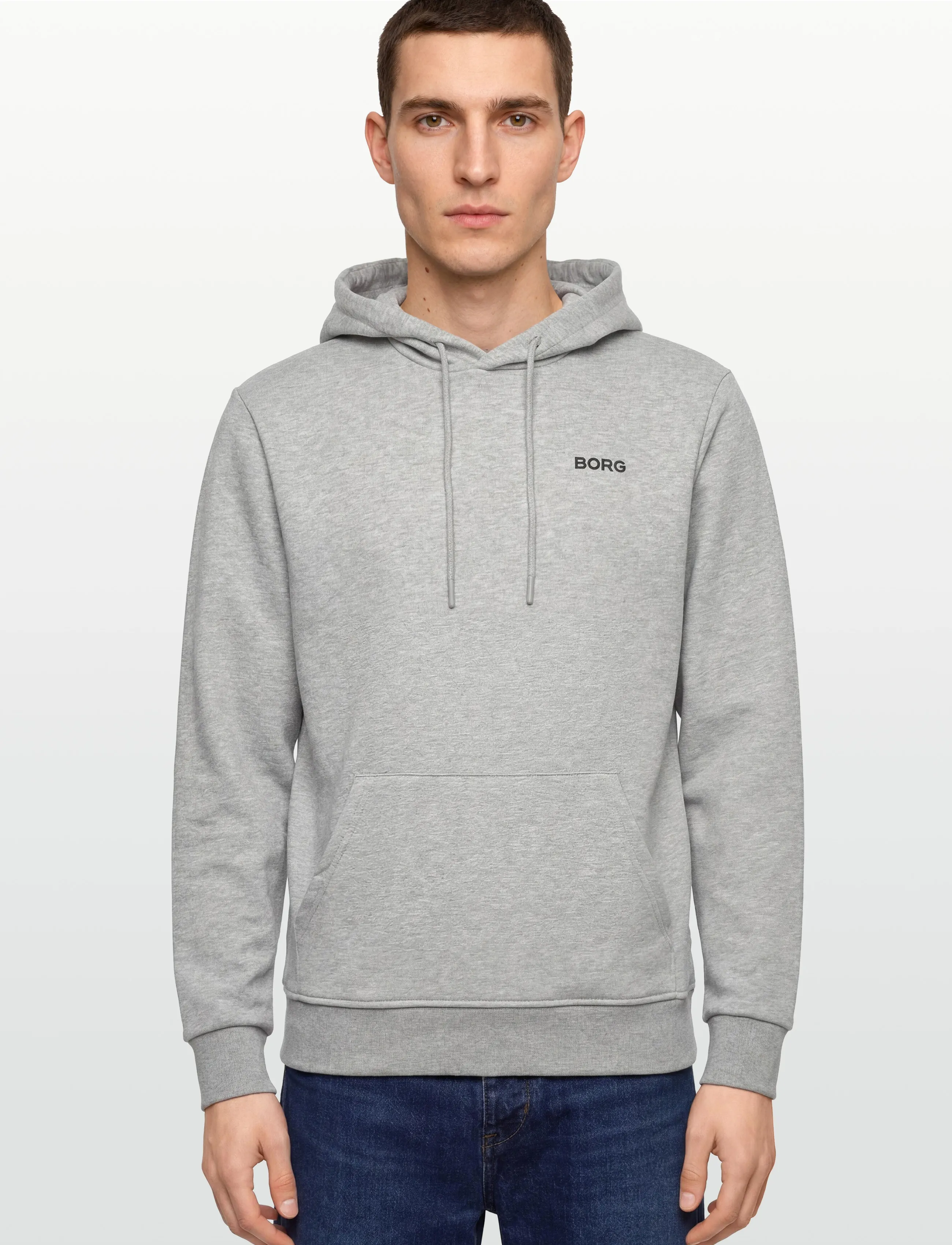Björn Borg - BORG ESSENTIAL 4 HOODIE - overdele - light grey melange - 3