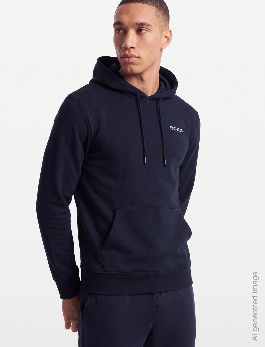 Björn Borg - BORG ESSENTIAL 4 HOODIE - huvtröjor - night sky - 3
