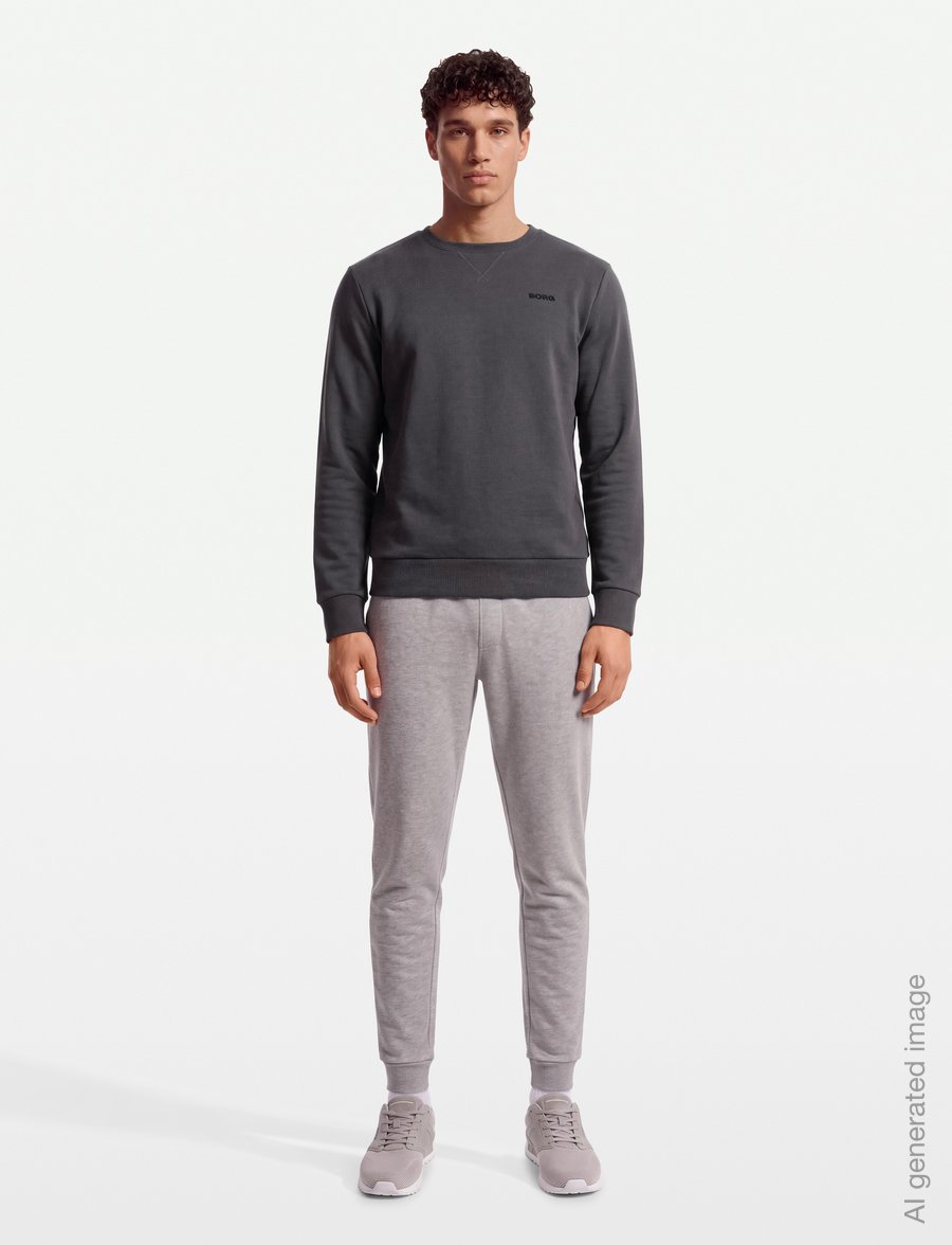 Björn Borg - BORG ESSENTIAL 4 SWEATSHIRT - Överdelar - asphalt - 0