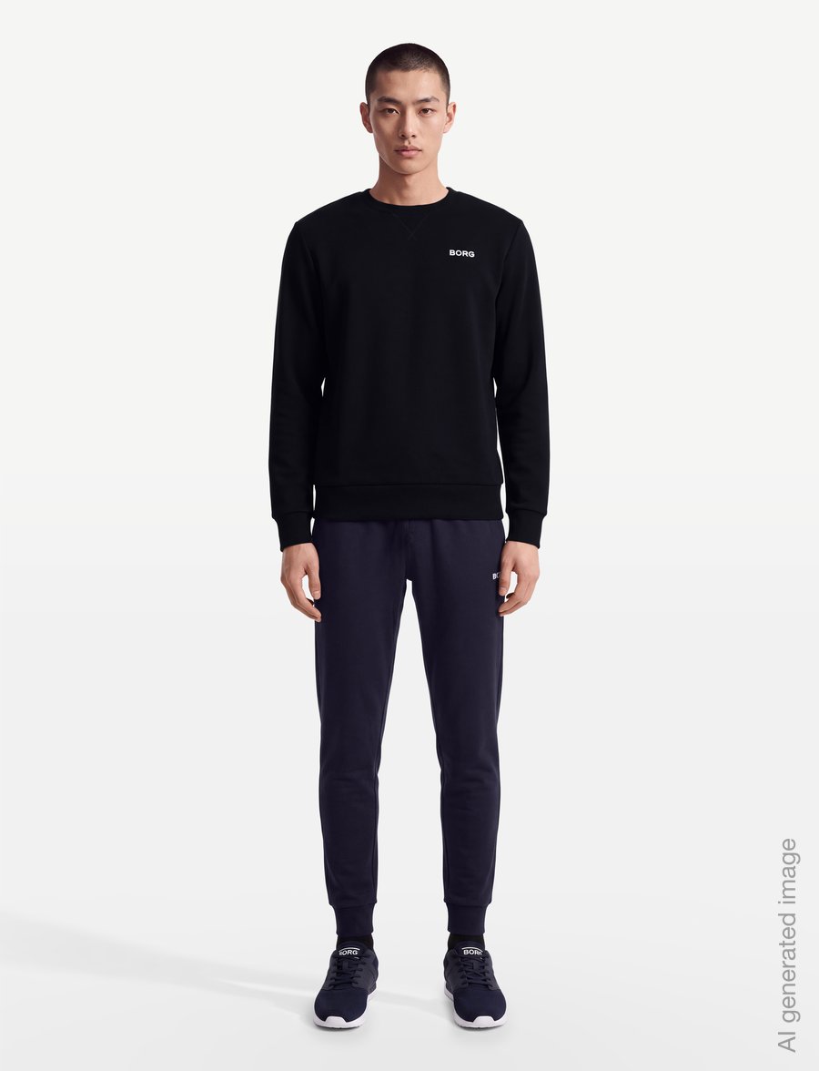 Björn Borg - BORG ESSENTIAL 4 SWEATSHIRT - Överdelar - night sky - 0