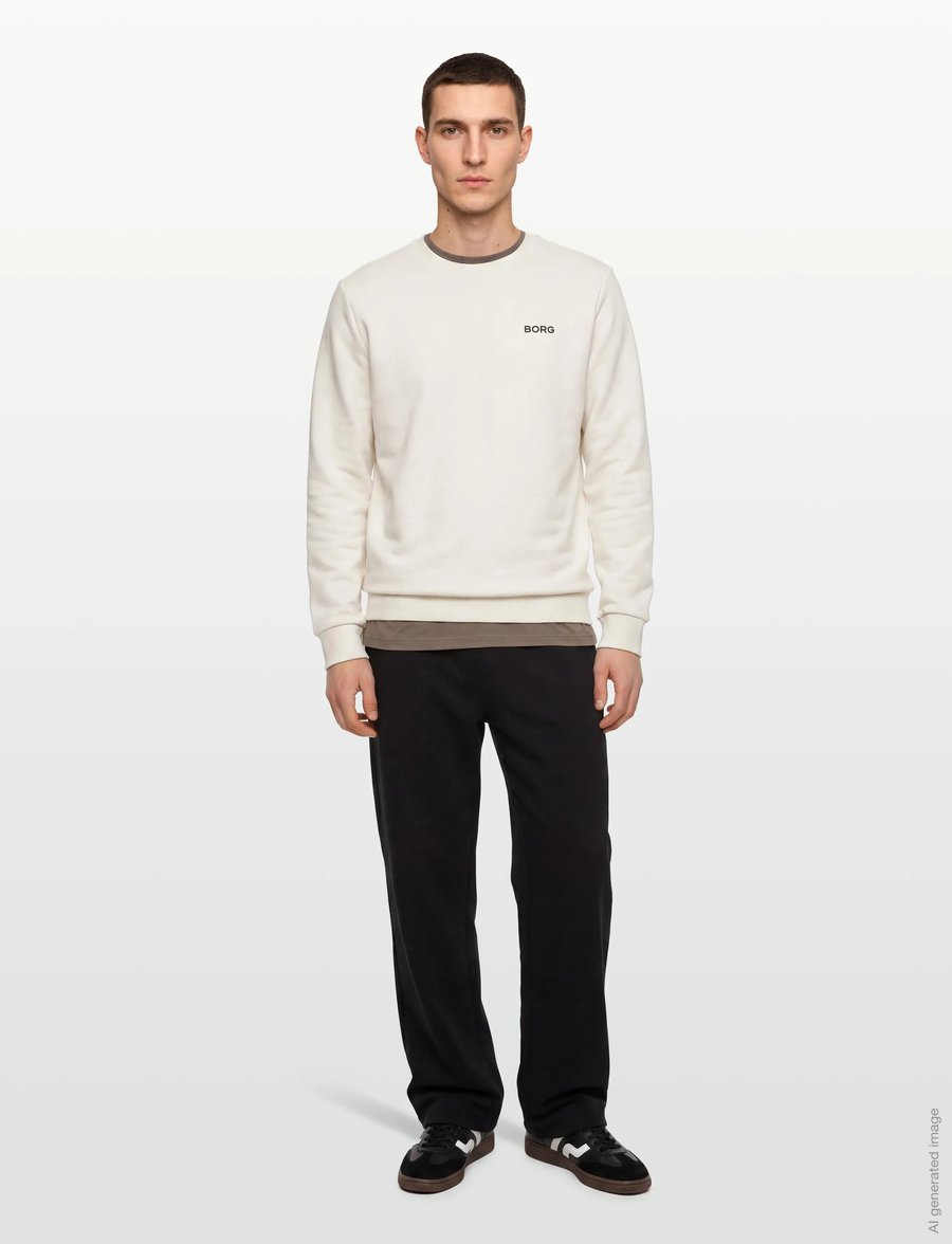 Björn Borg - BORG ESSENTIAL 4 SWEATSHIRT - overdele - tofu - 0
