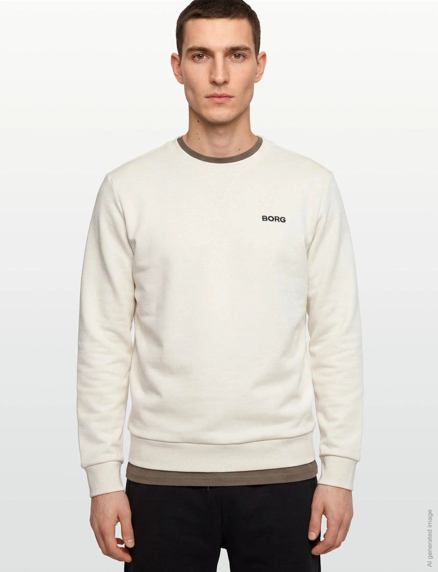 Björn Borg - BORG ESSENTIAL 4 SWEATSHIRT - overdele - tofu - 3