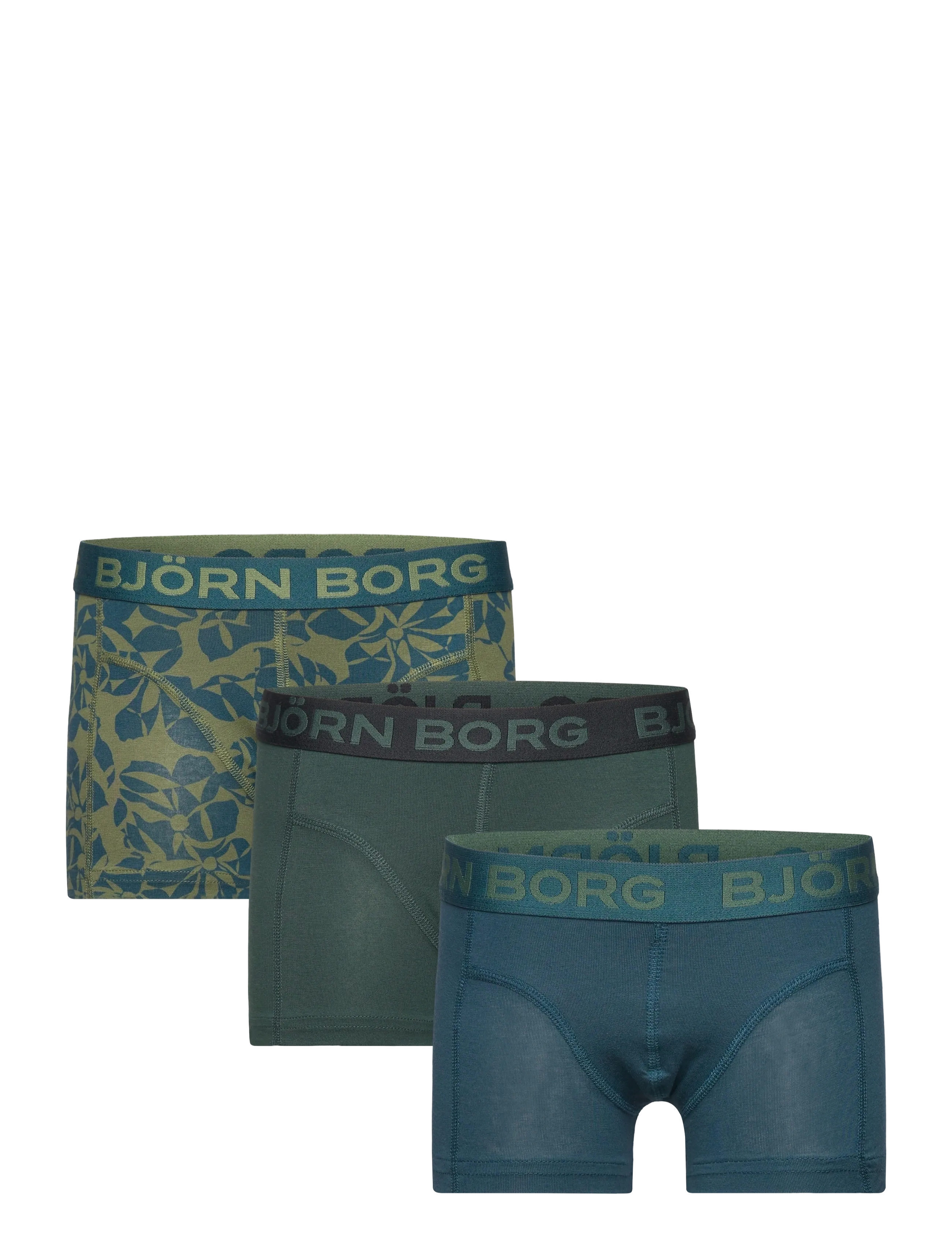 Björn Borg Cotton Stretch Boxer 3P, 110-116, Multi/patterned, Undertøj > Underbukser, Børn