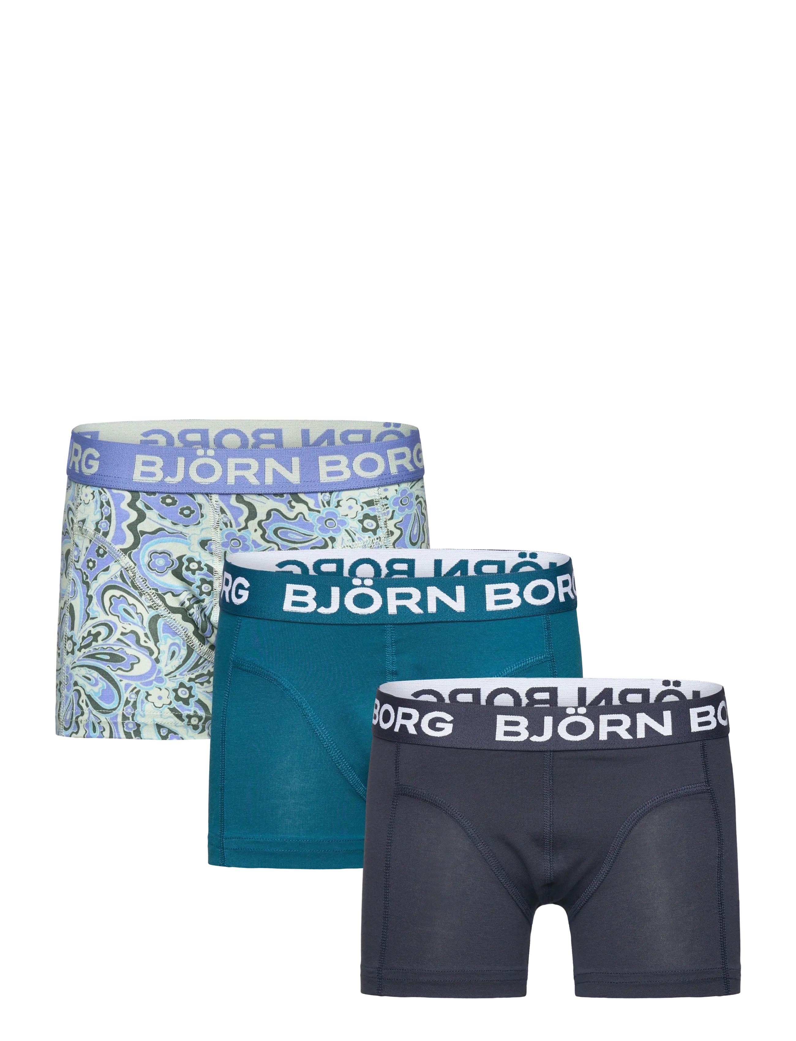 Björn Borg Cotton Stretch Boxer 3P, 110-116, Multi/patterned, Undertøj > Underbukser, Børn