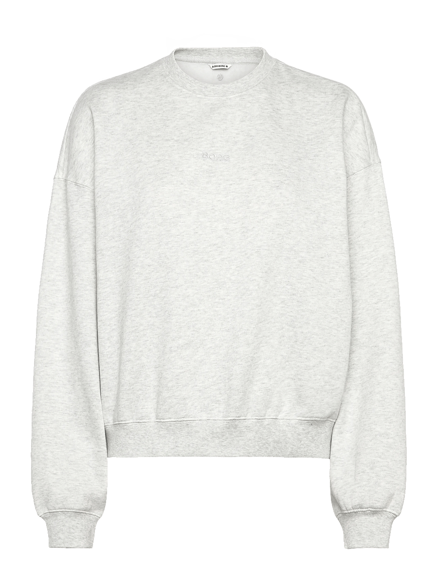 Björn Borg - STUDIO OVERSIZED SWEATSHIRT - Överdelar - ultra light grey melange - 1