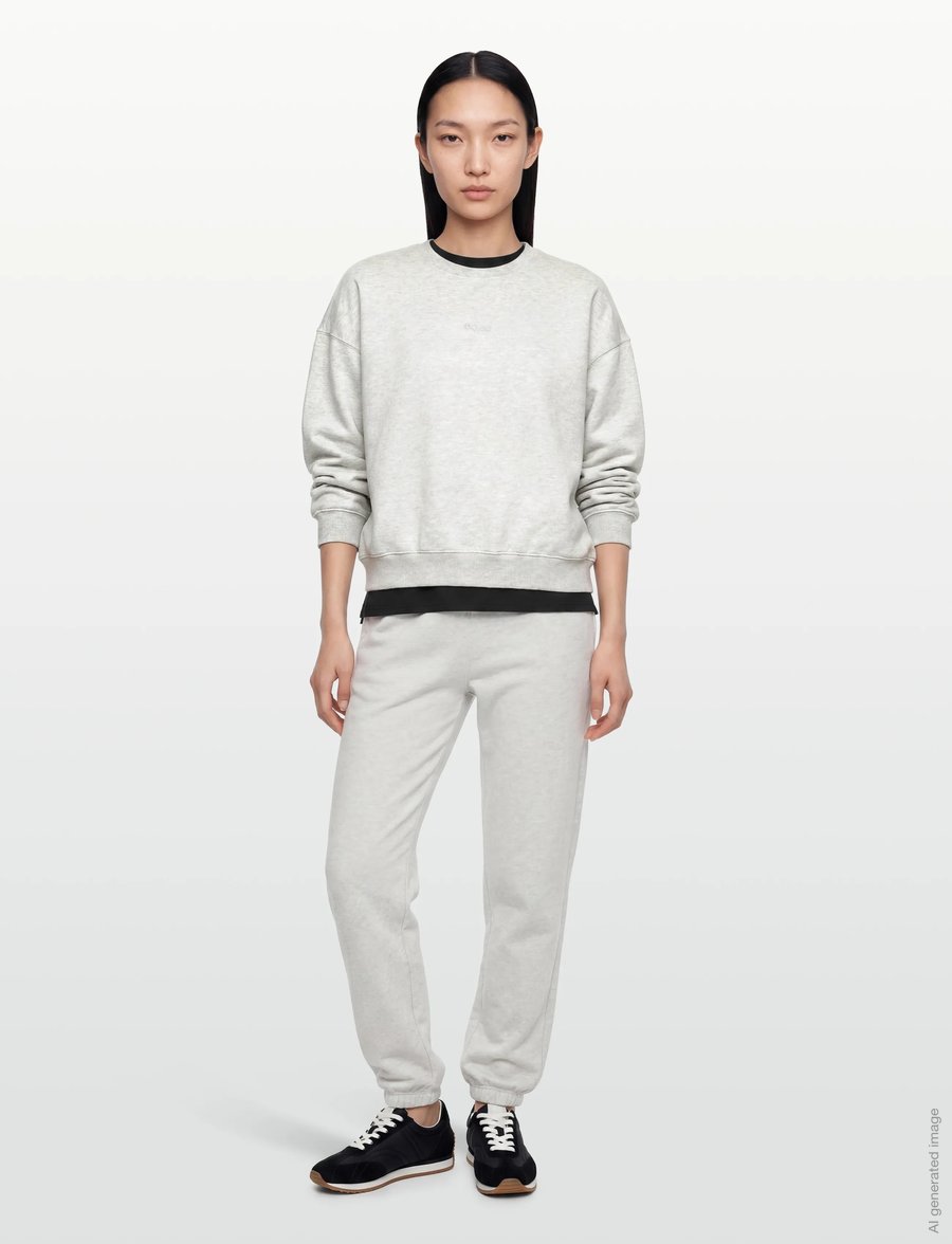 Björn Borg - STUDIO OVERSIZED SWEATSHIRT - Överdelar - ultra light grey melange - 0
