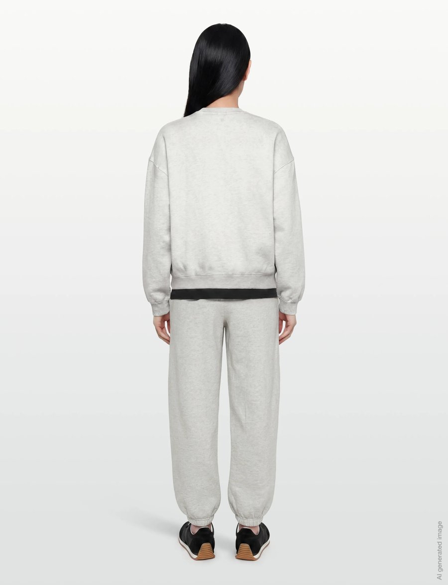 Björn Borg - STUDIO OVERSIZED SWEATSHIRT - Överdelar - ultra light grey melange - 4