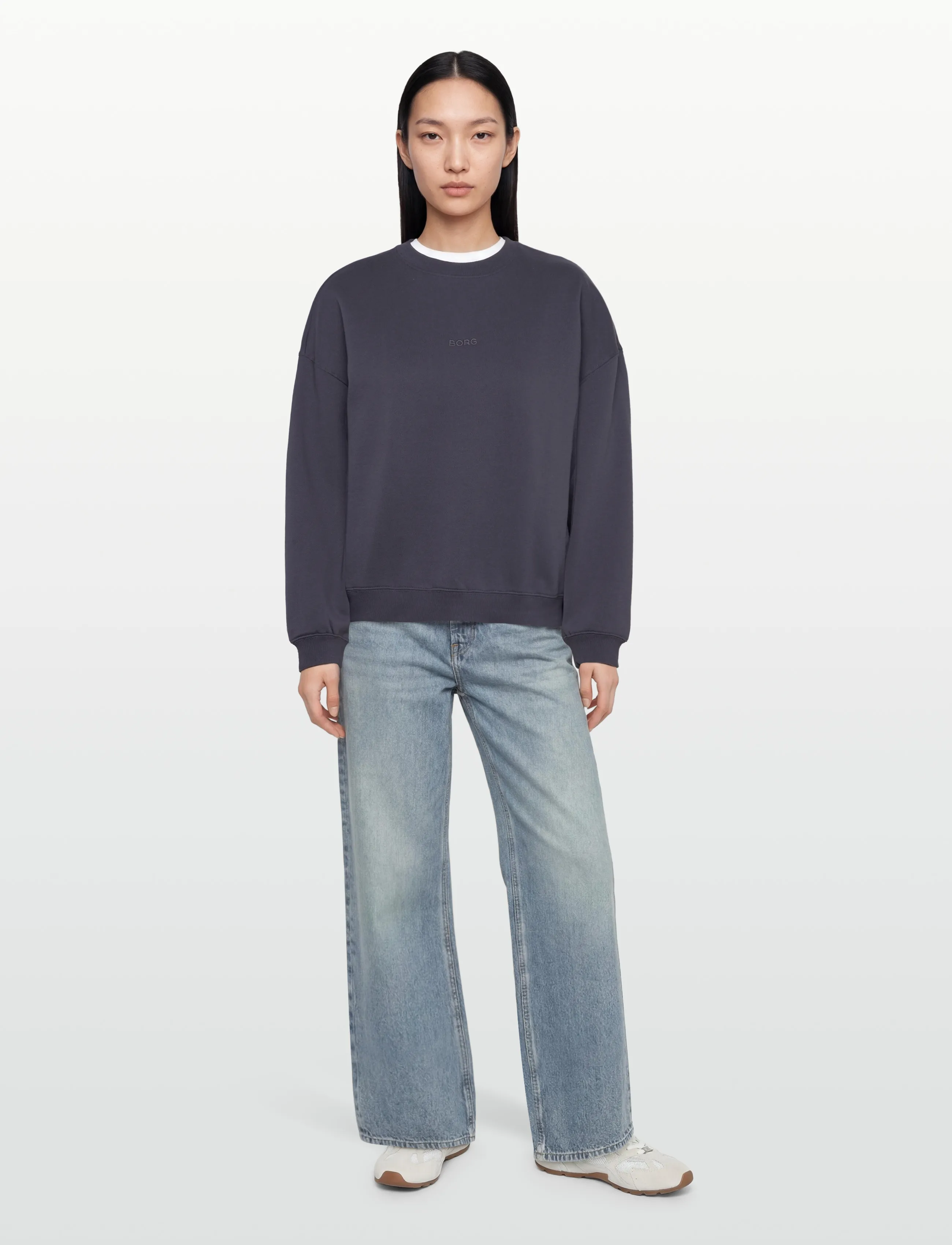 Björn Borg Studio Oversized Sweatshirt, S, Navy, Sport Sweatshirts & Hoodies > Sport Sweatshirts, Dame