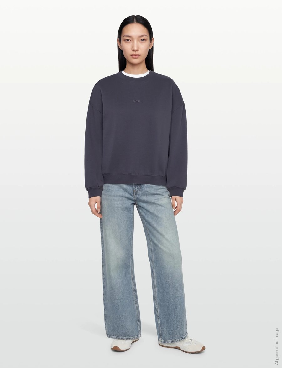 Björn Borg - STUDIO OVERSIZED SWEATSHIRT - Överdelar - odyssey gray - 0