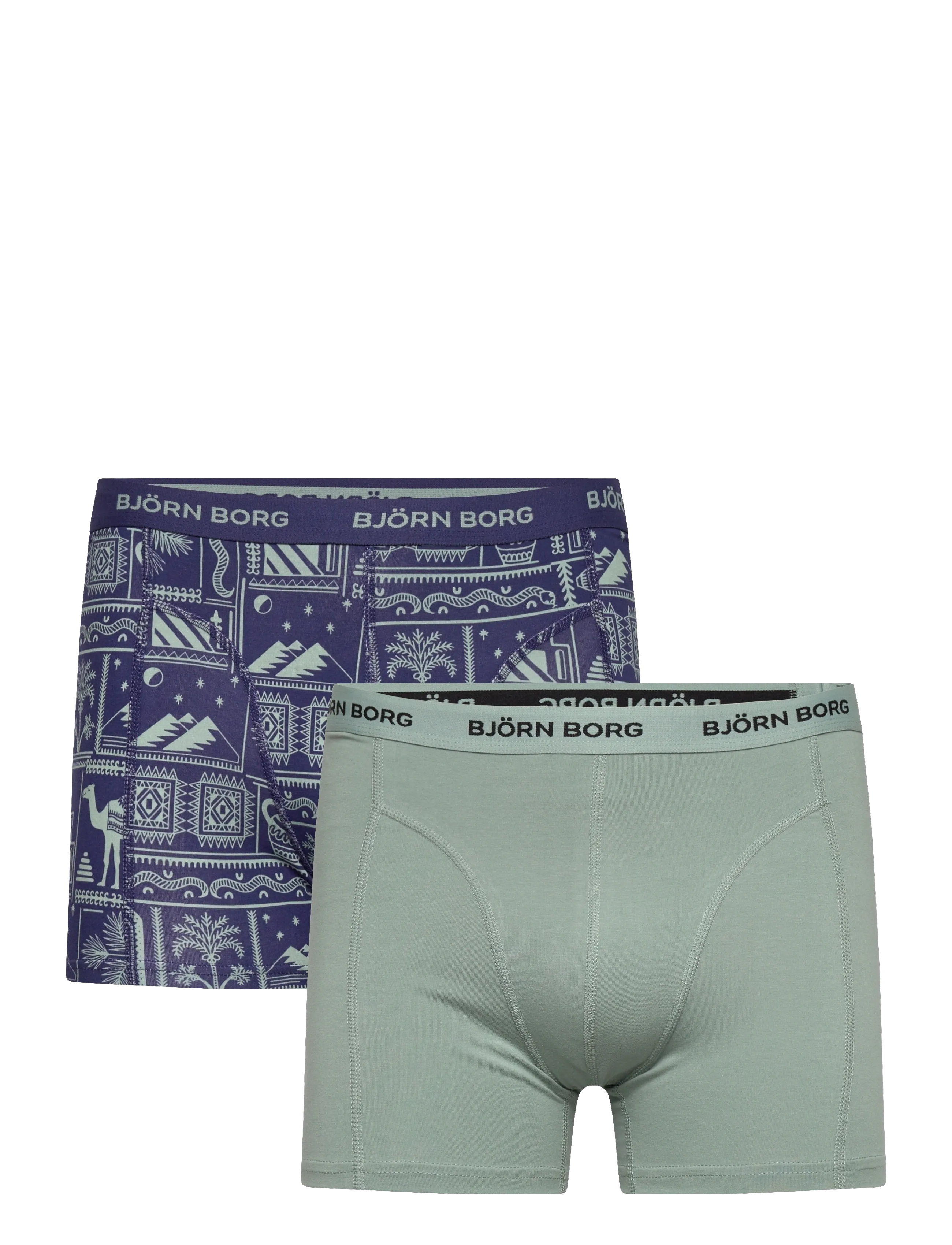 Björn Borg Cotton Stretch Boxer 2P, XXL, Underwear, Blau - Boxers, Männerswear