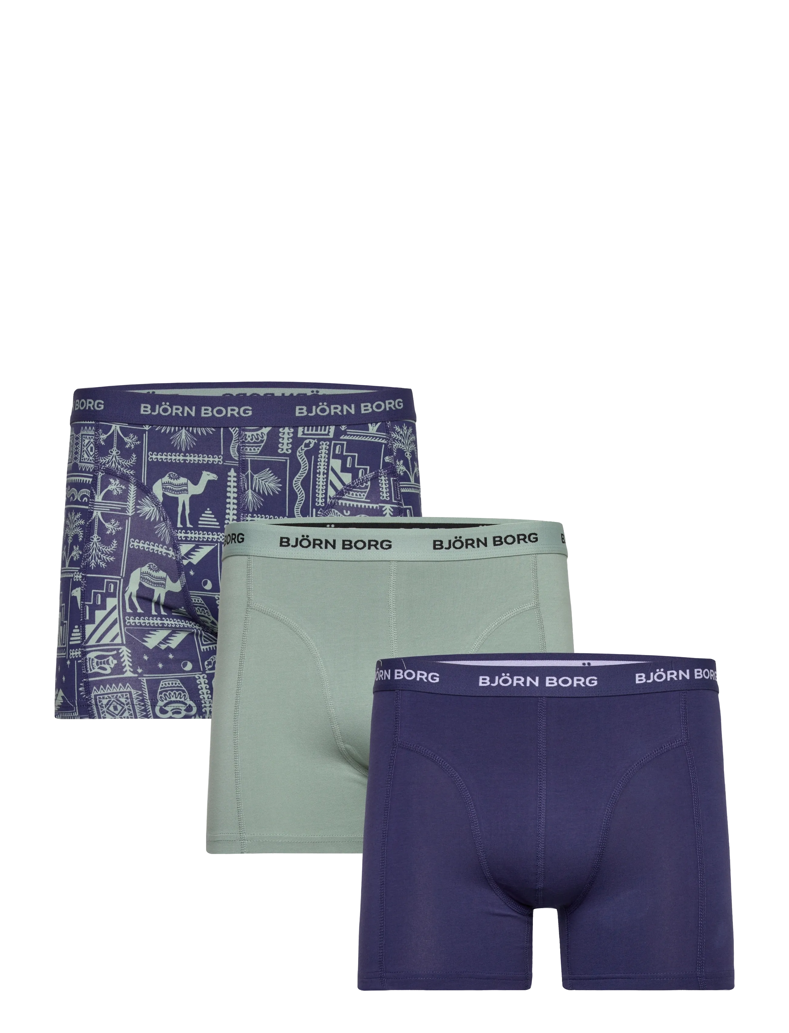 Björn Borg Cotton Stretch Boxer 3P, XXL, Navy, Undertøj > Boksere, Herre