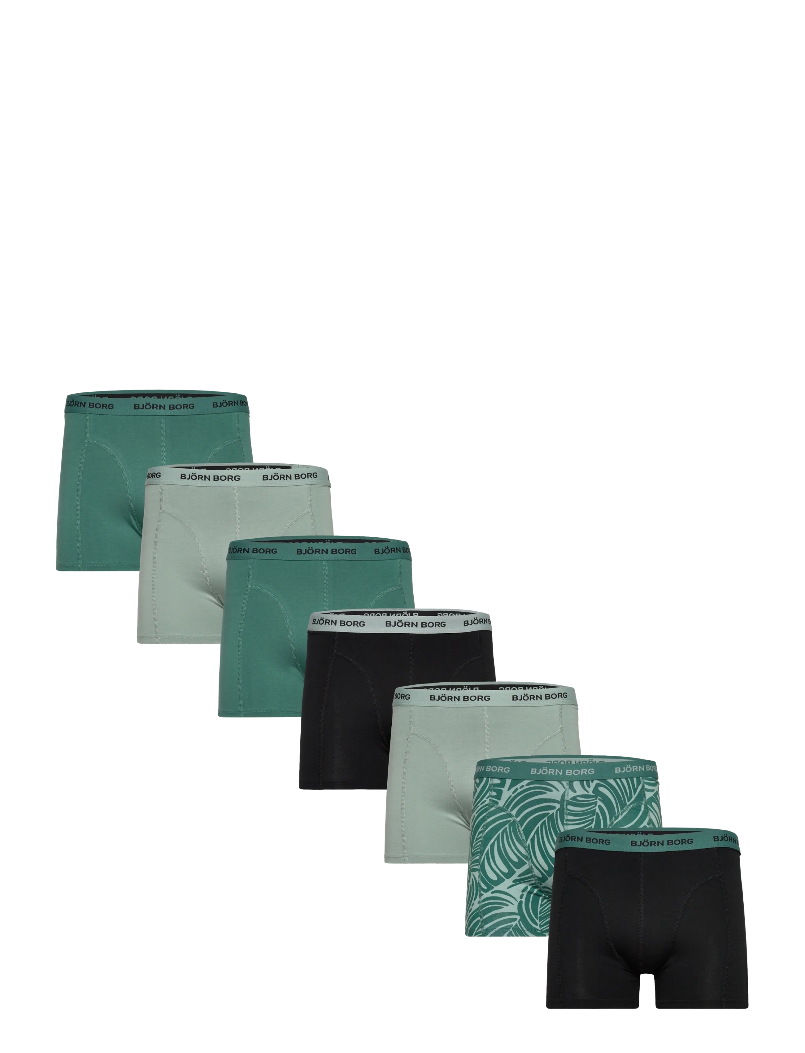 Björn Borg COTTON STRETCH BOXER 7p - Neuheiten - MULTIPACK 1 / green