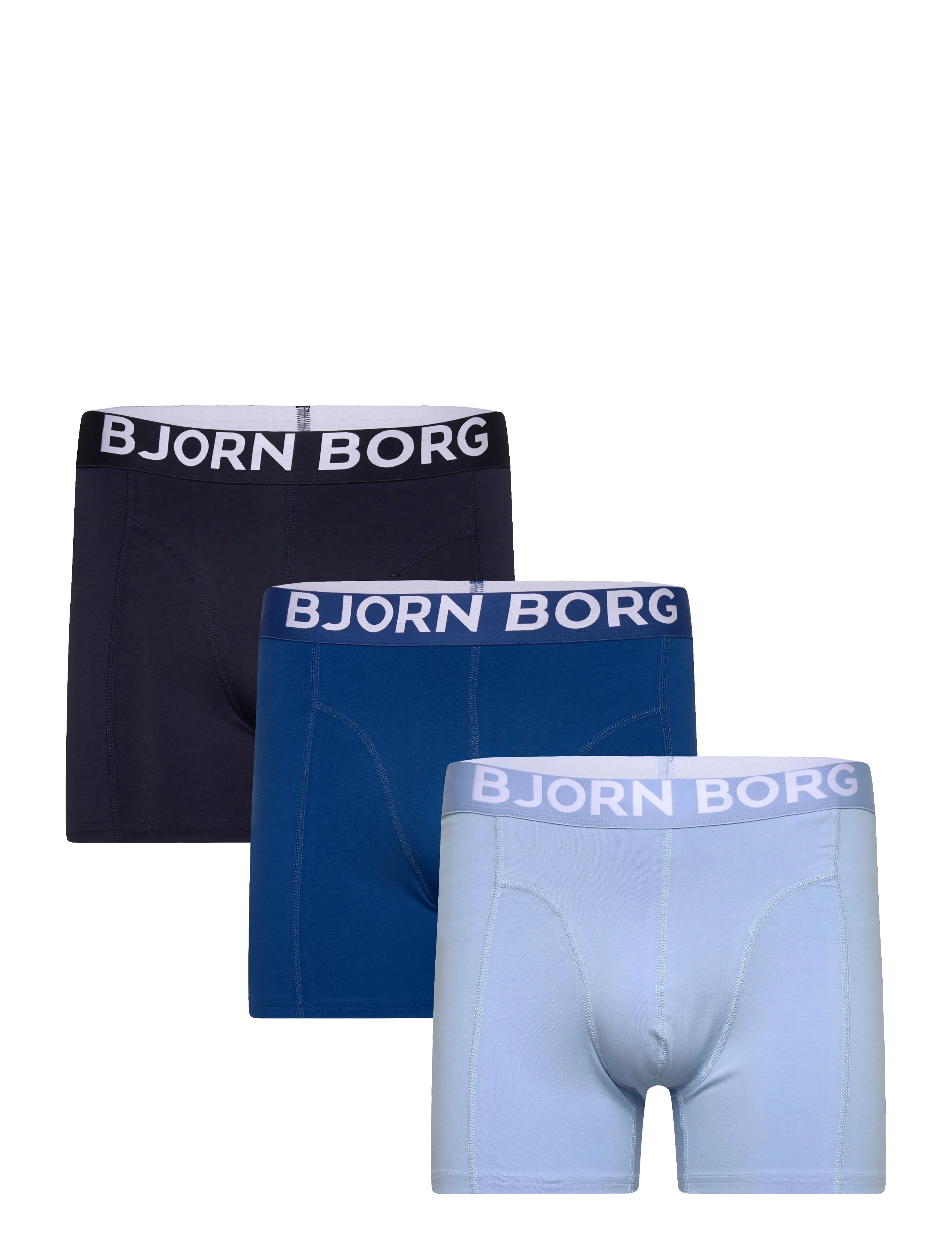 Björn Borg Organic Cotton Stretch Boxer 3P, Mænd, Boxerunderbukser, Blå, Str: L